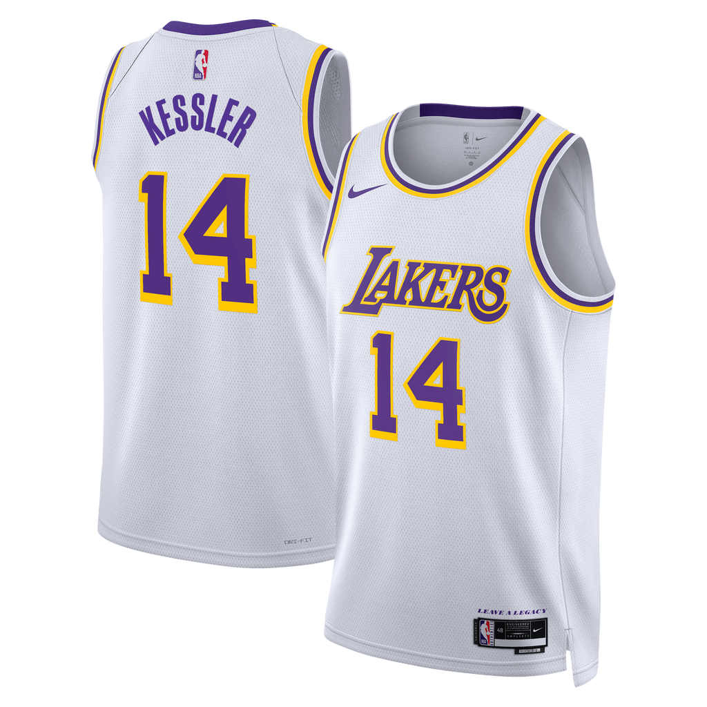 Los Angeles Lakers Nike Association Edition Edition Swingman Jersey - White - Walker Kessler - Unisex
