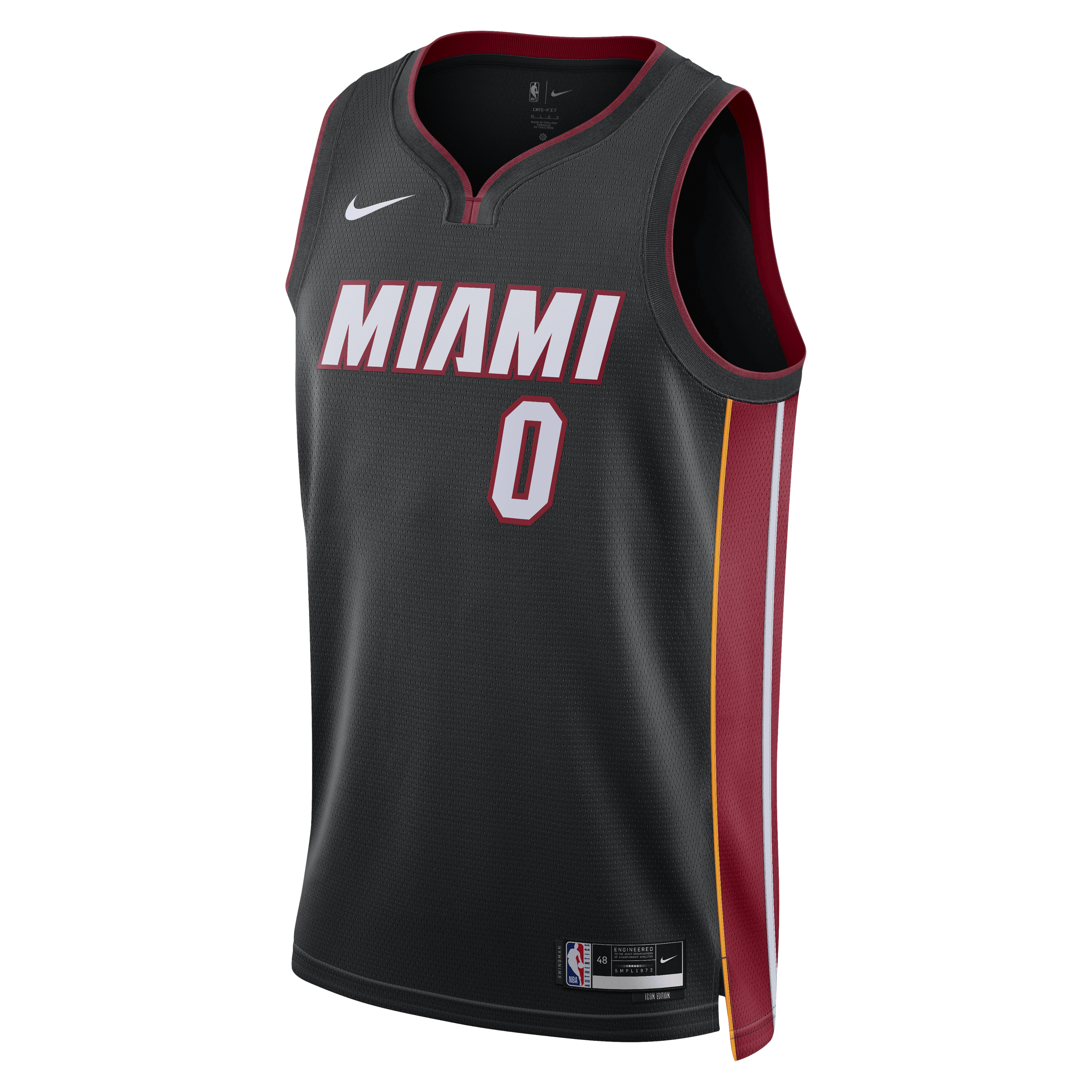 Miami Heat Nike Icon Edition Swingman Jersey - Black - Simone Fontecchio - Unisex