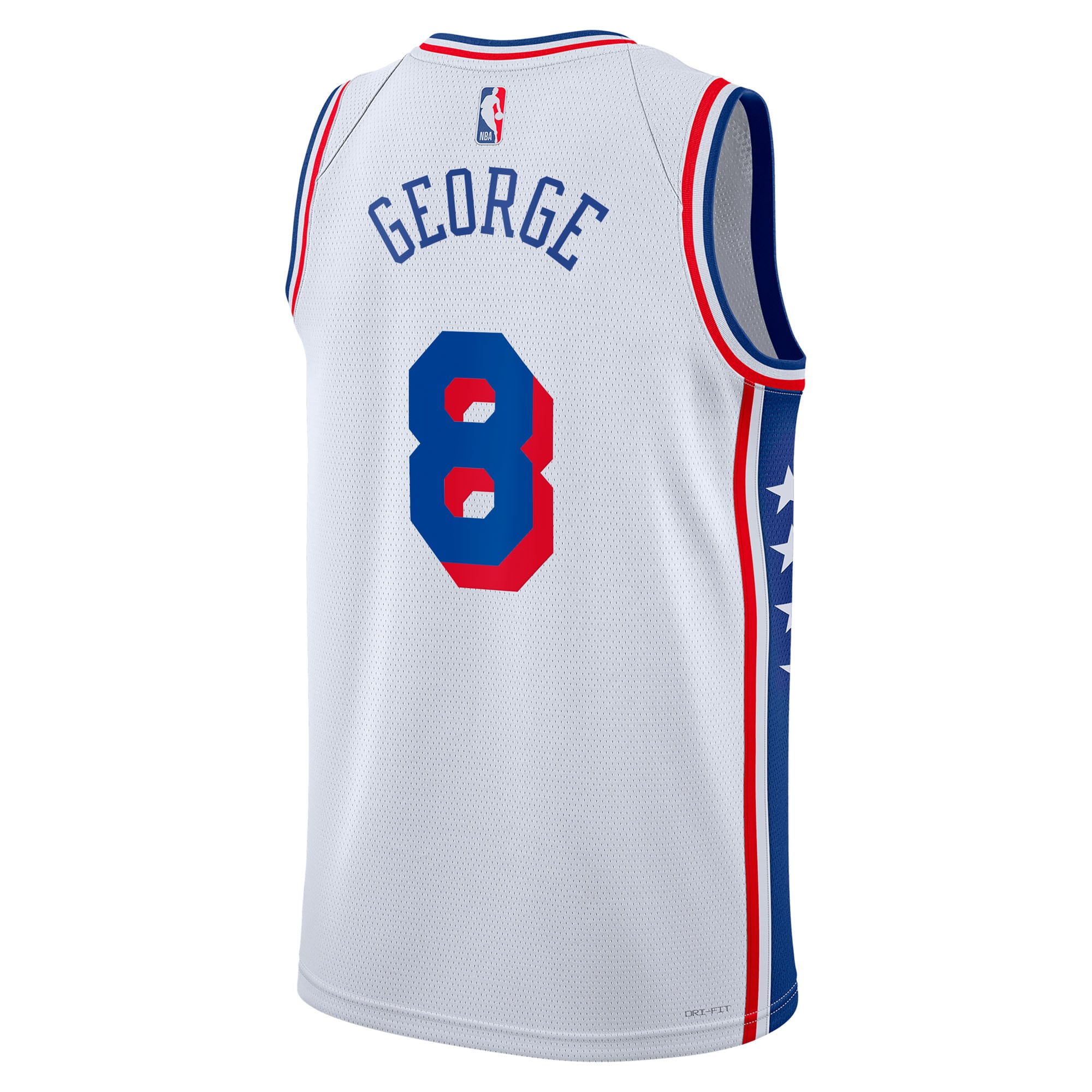 Philadelphia 76ers Nike Association Edition Swingman Jersey - White - Paul George - Unisex