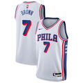 Philadelphia 76ers Nike Association Edition Swingman Jersey - White - Jaylen Brown - Youth