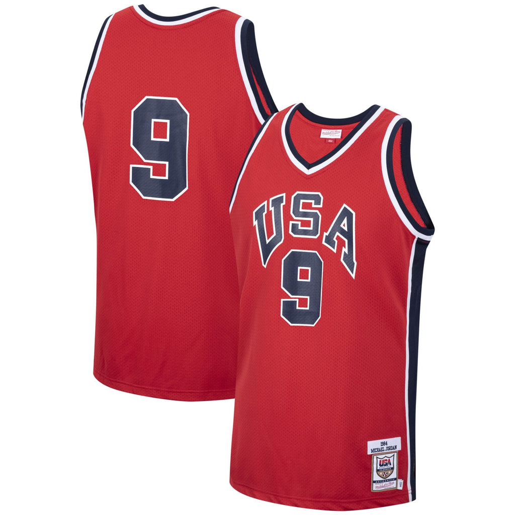 USA 1984 Michael Jordan USA Basketball Authentic Alternate Jersey By Mitchell & Ness - Red - Mens