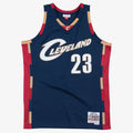 Men's Mitchell & Ness LeBron James Navy Cleveland Cavaliers 2008-09 Hardwood Classics Swingman Jersey