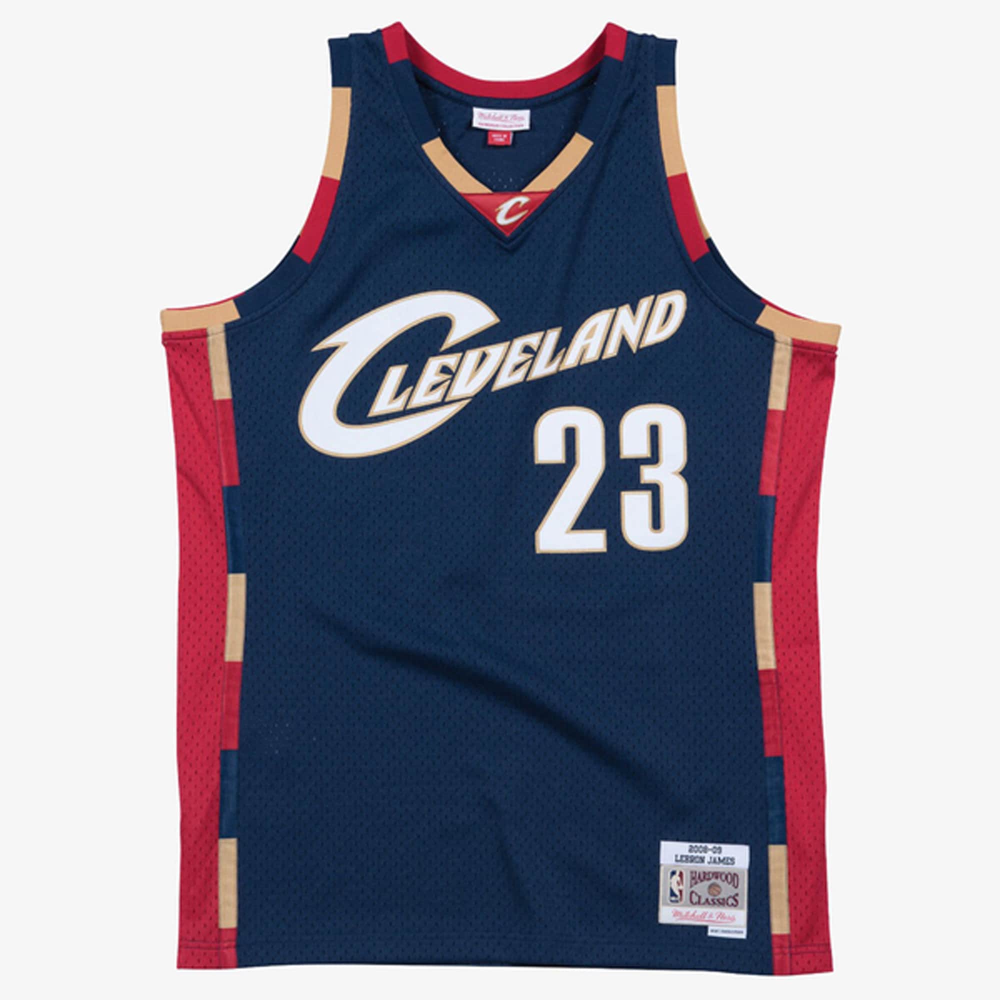 Men's Mitchell & Ness LeBron James Navy Cleveland Cavaliers 2008-09 Hardwood Classics Swingman Jersey