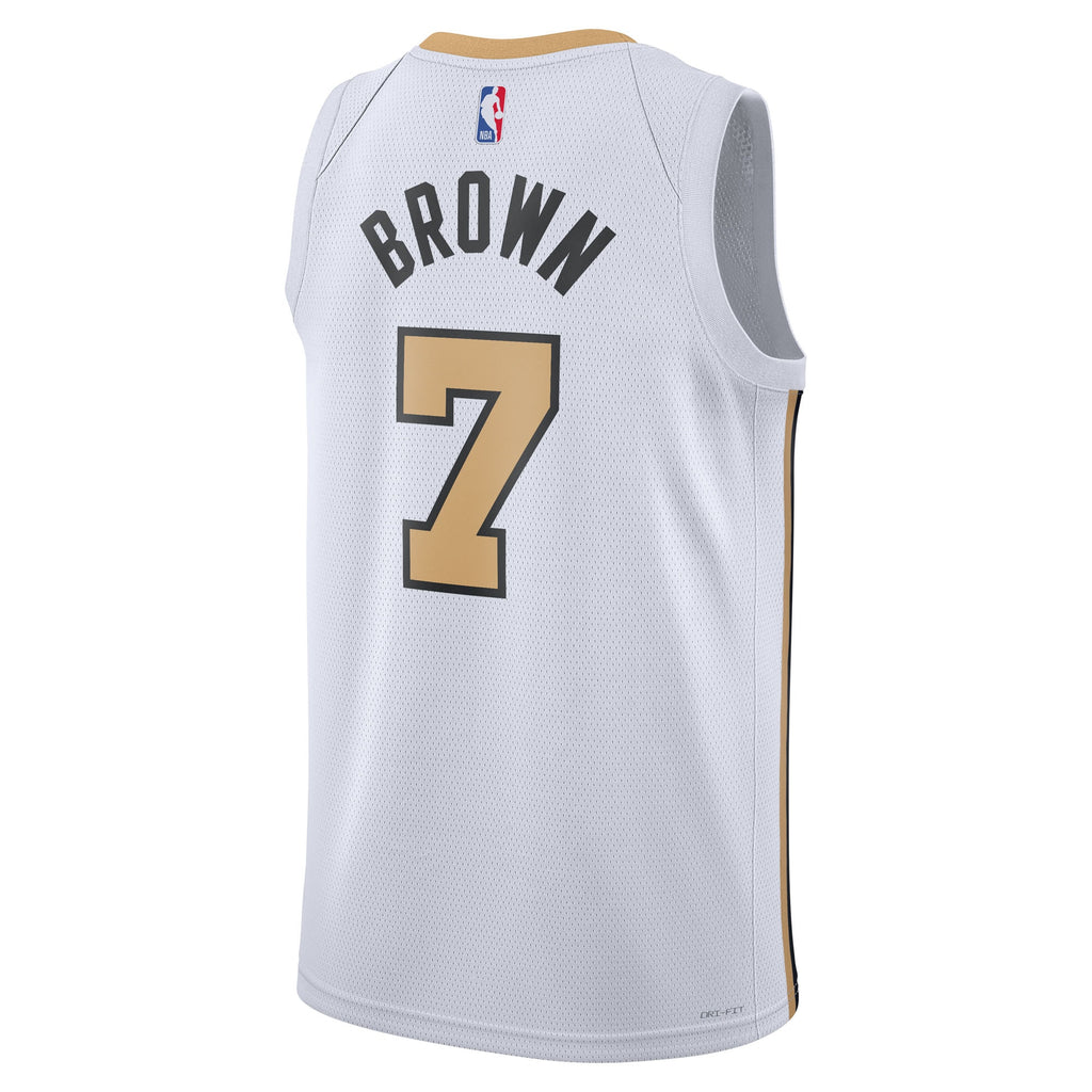 Boston Celtics Nike 2025/26 City Edition Swingman Jersey - White - Jaylen Brown - Unisex