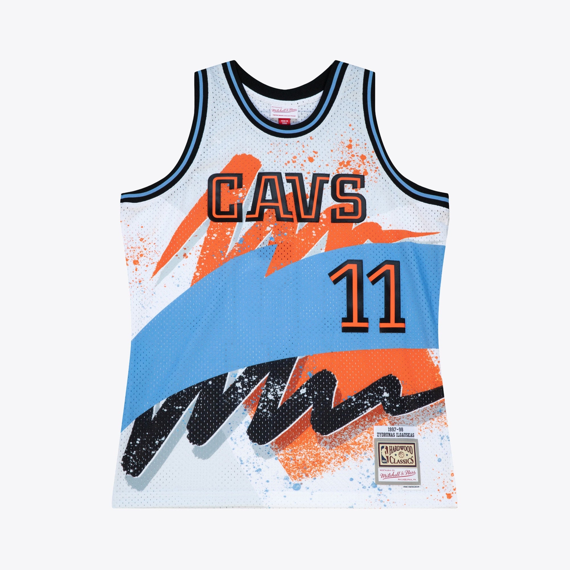 Cleveland Cavaliers Mitchell & Ness Zydrunas Ilgauskas 1997 Hyper Hoops Swingman Jersey - White