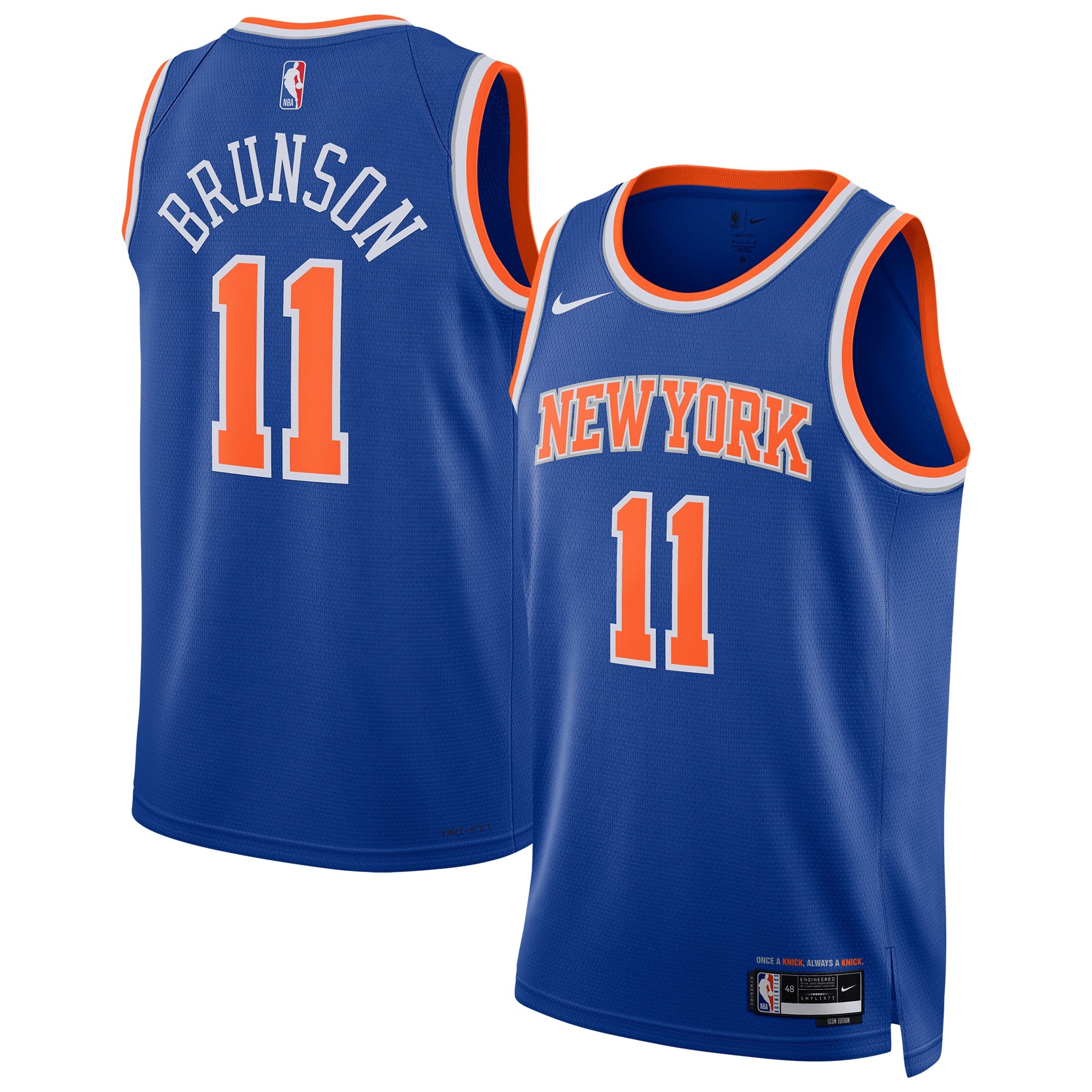 New York Knicks Nike Replica Icon Swingman Jersey - Unisex - Jalen Brunson