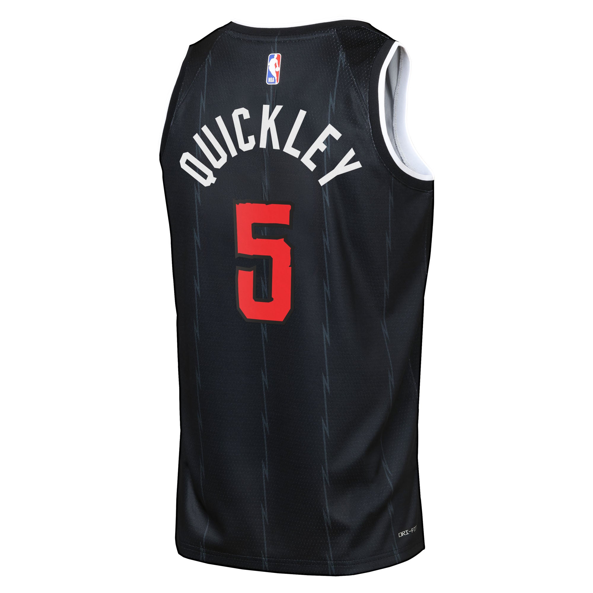 Toronto Raptors Nike 2025/26 City Edition Swingman Jersey - Black - Immanuel Quickley - Youth