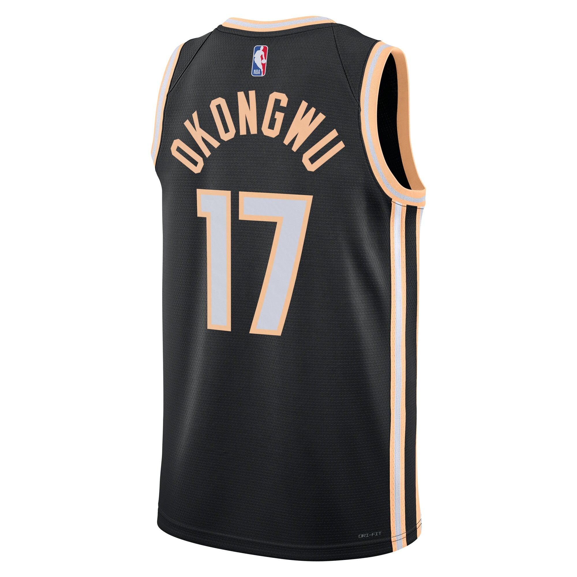 Atlanta Hawks Nike 2025/26 City Edition Swingman Jersey - Black - Onyeka Okongwu - Unisex