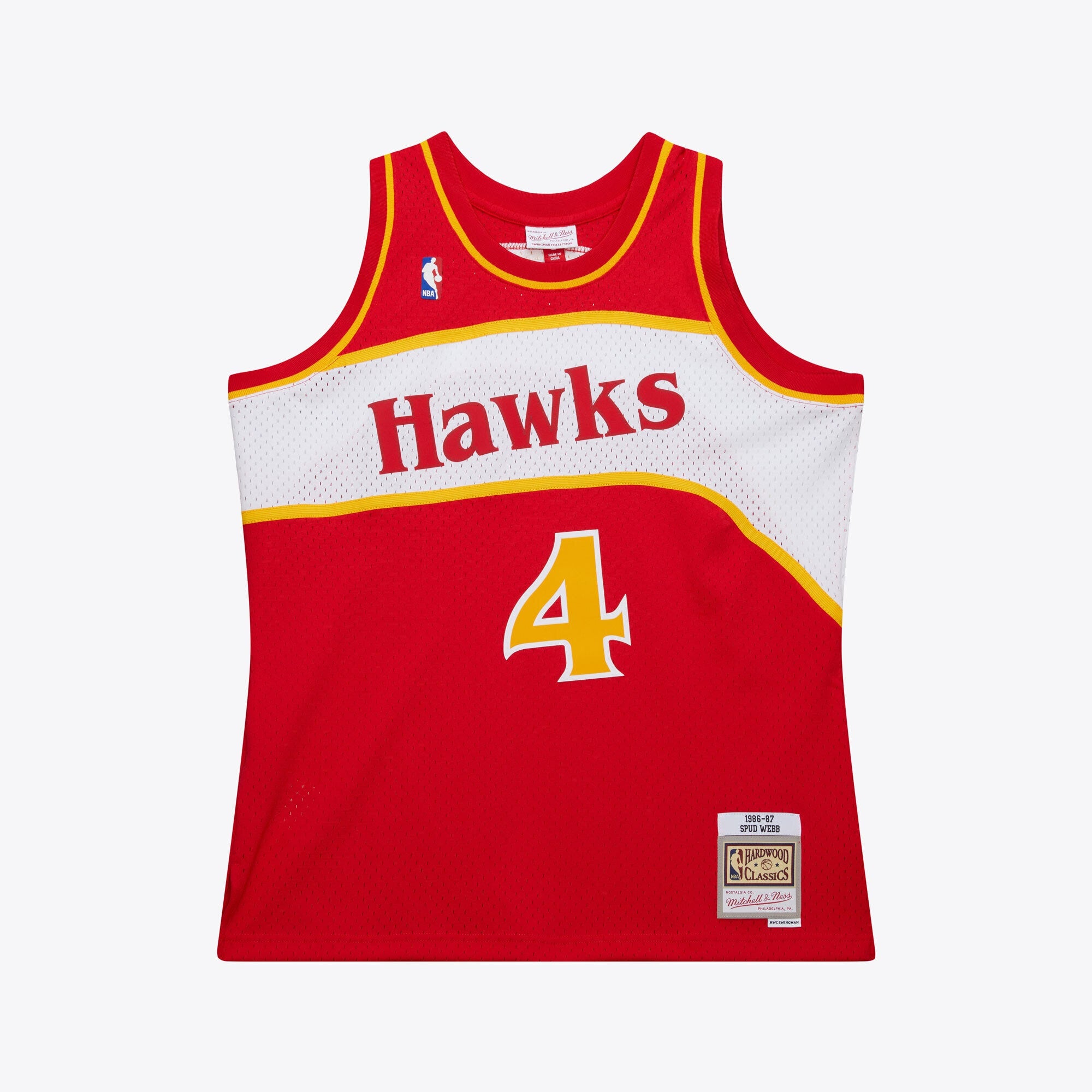 Atlanta Hawks Mitchell & Ness Swingman Jersey Road Spud Webb 1986-87