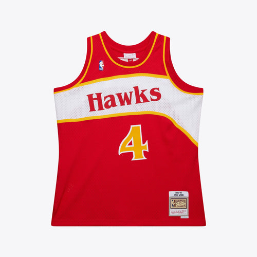 Atlanta Hawks Mitchell & Ness Swingman Jersey Road Spud Webb 1986-87