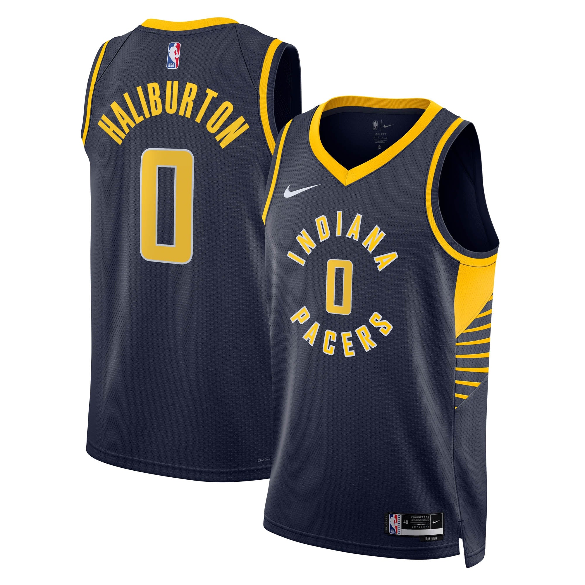Indiana Pacers Nike Icon Edition Swingman Jersey - Navy - Tyrese Haliburton - Unisex