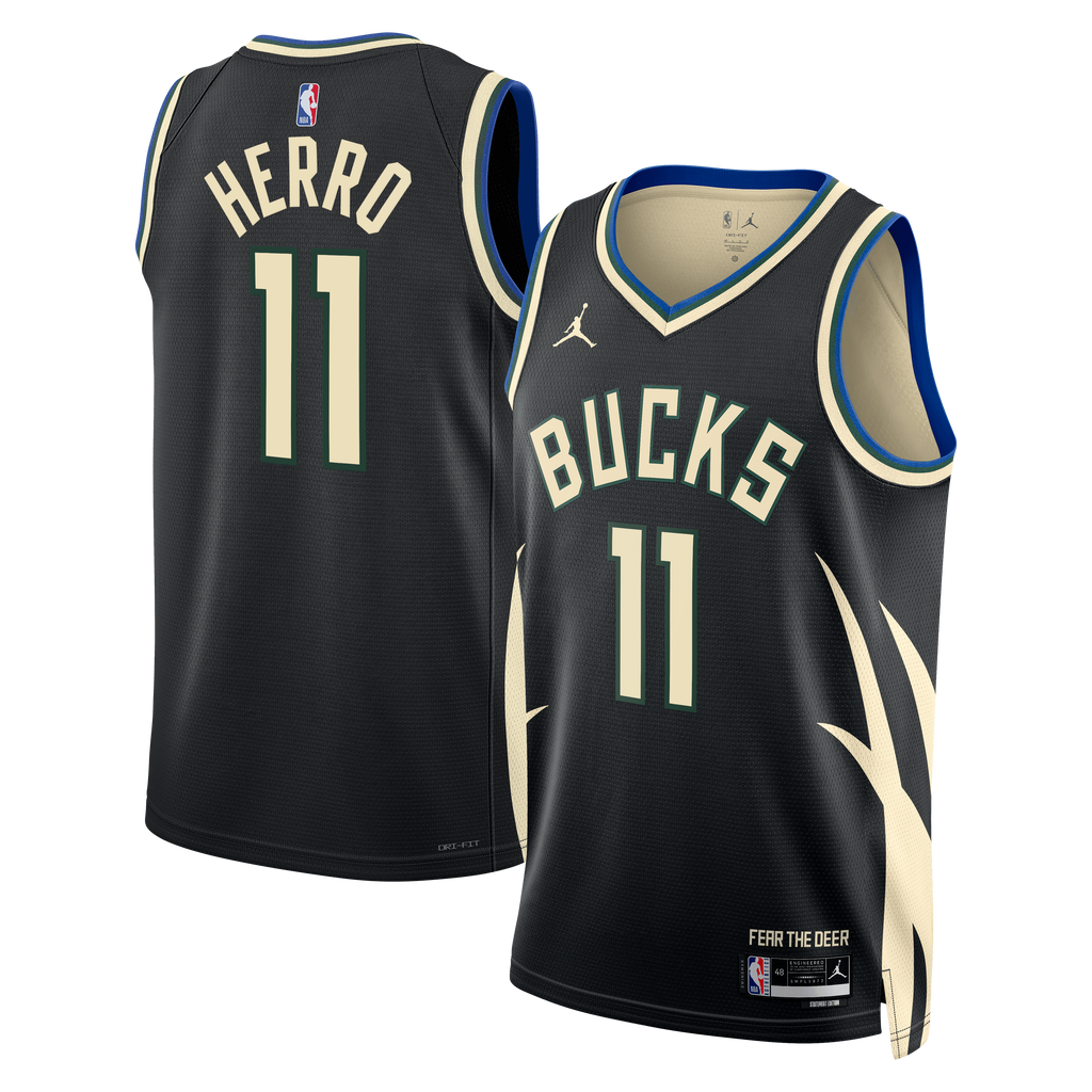 Milwaukee Bucks Jordan Brand Statement Edition Swingman Jersey - Hunter Green - Tyler Herro - Unisex