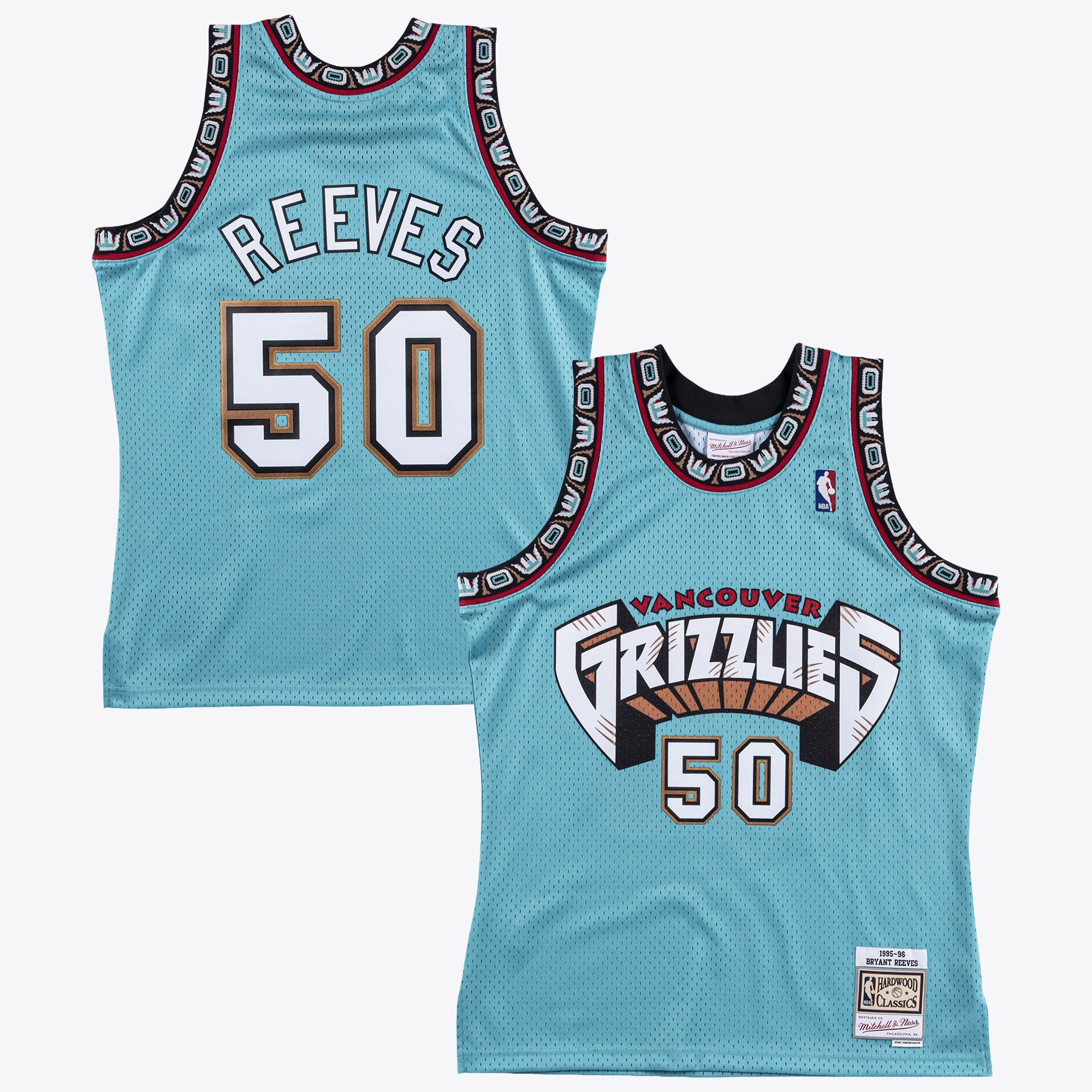 Vancouver Grizzlies Mitchell & Ness Bryant Reeves 1995 Swingman Authentic Jersey - Teal