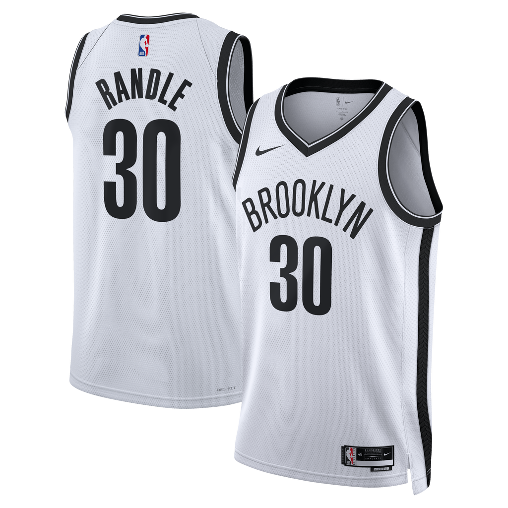Brooklyn Nets Nike Association Edition Swingman Jersey - White - Julius Randle - Unisex