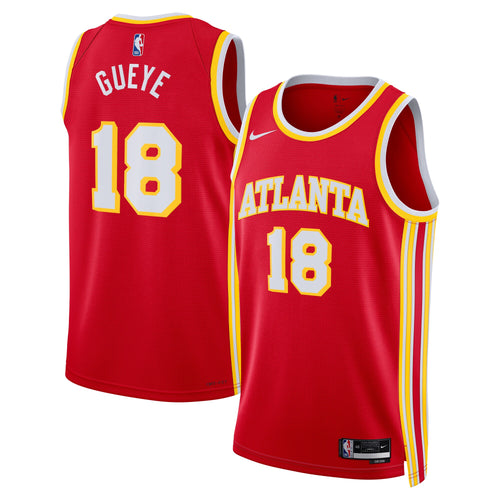 Atlanta Hawks Nike Icon Edition Swingman Jersey - Red - Mouhamed Gueye - Unisex