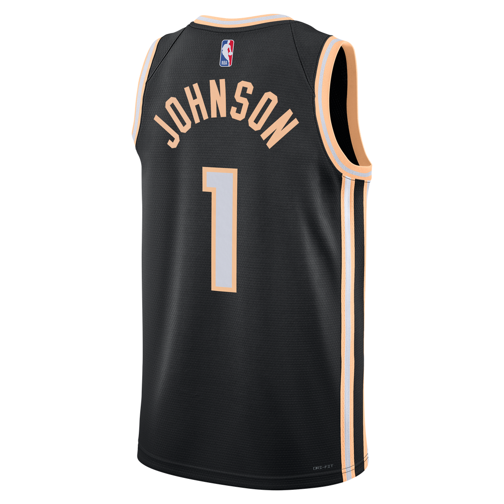 Nike Atlanta Hawks 2025/26 Nike City Edition Swingman Jersey - Black - Jalen Johnson - Unisex