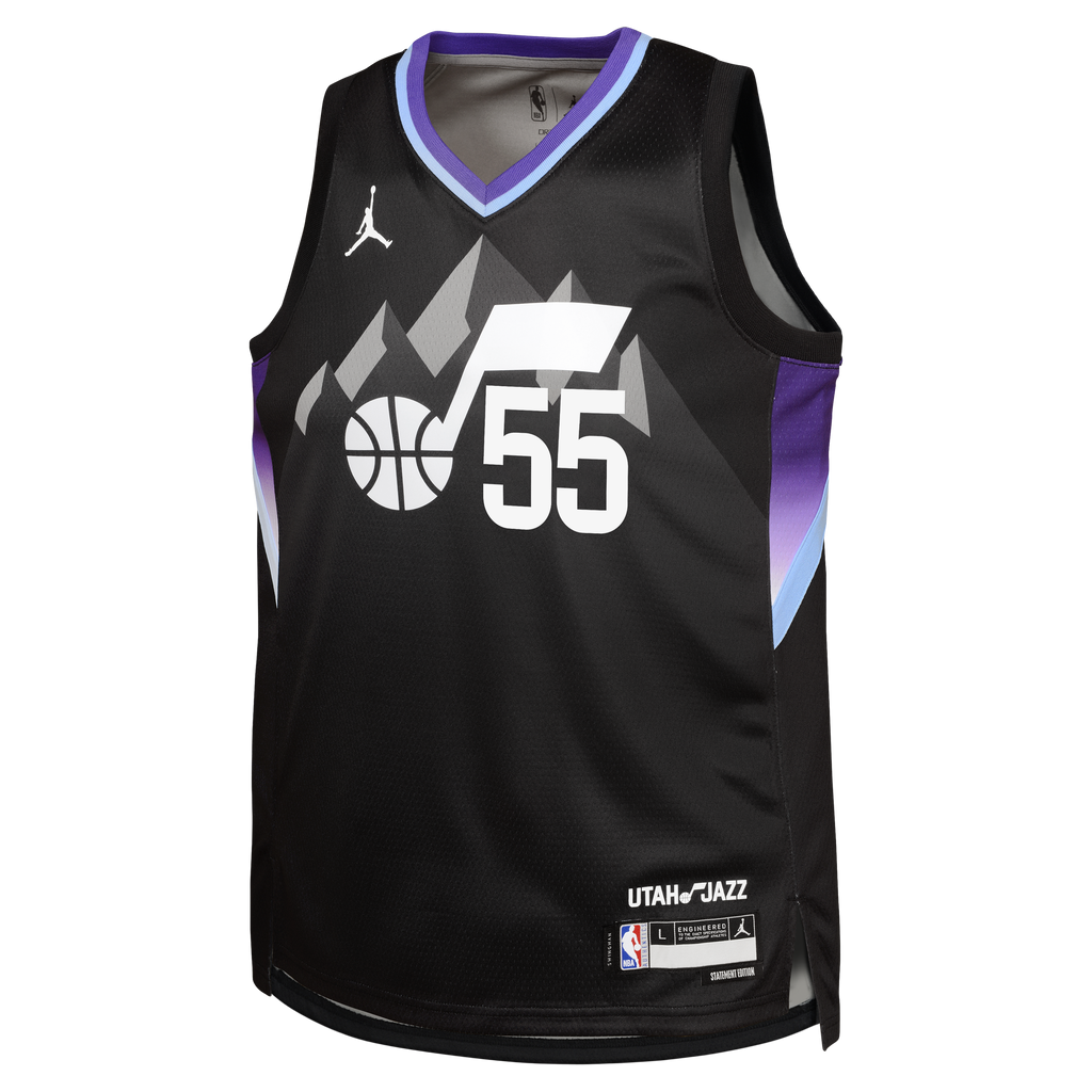 Utah Jazz Jordan Brand Statement Edition Swingman Jersey - Black - John Konchar - Youth
