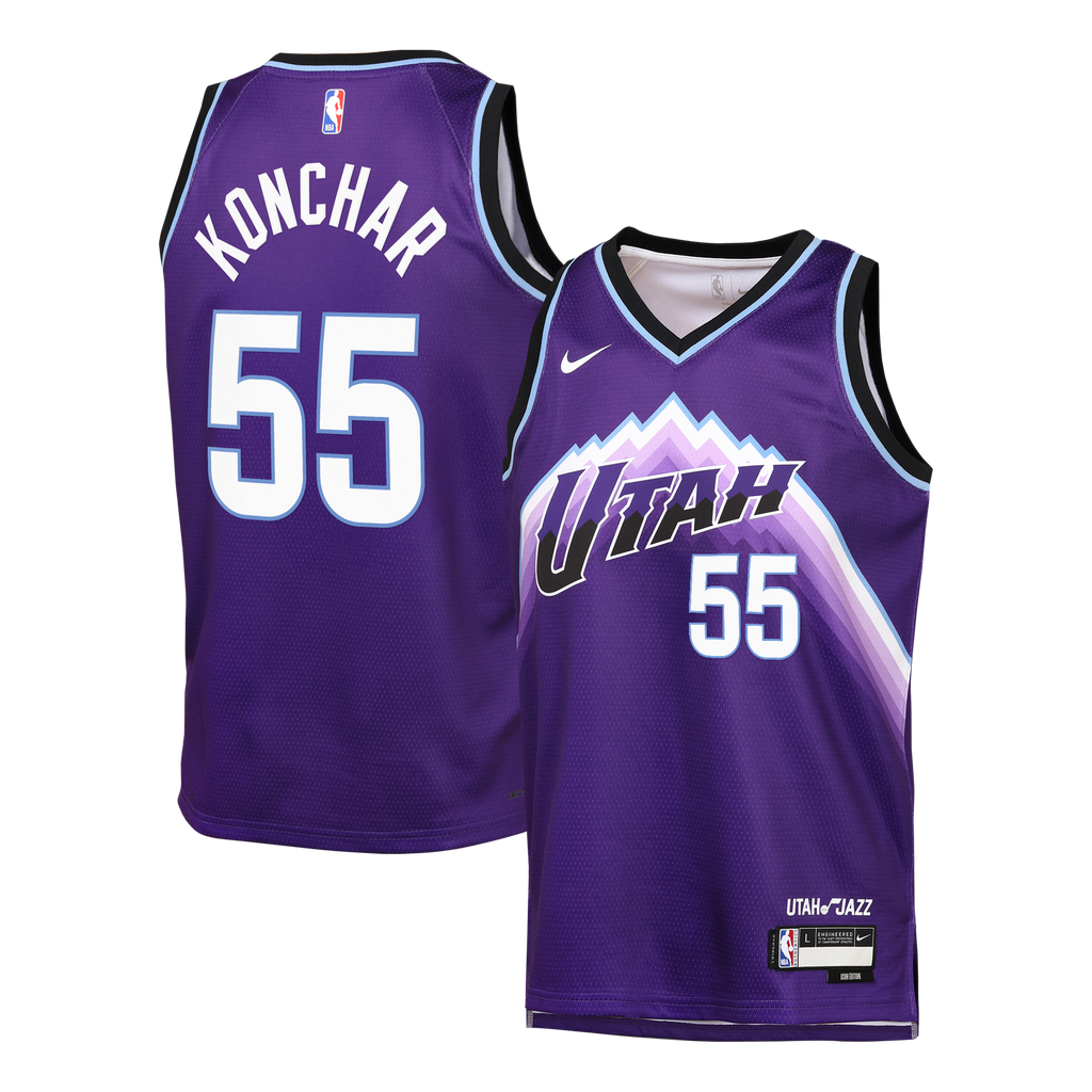 Utah Jazz Nike Replica Icon Edition Swingman Jersey - Purple - John Konchar - Youth