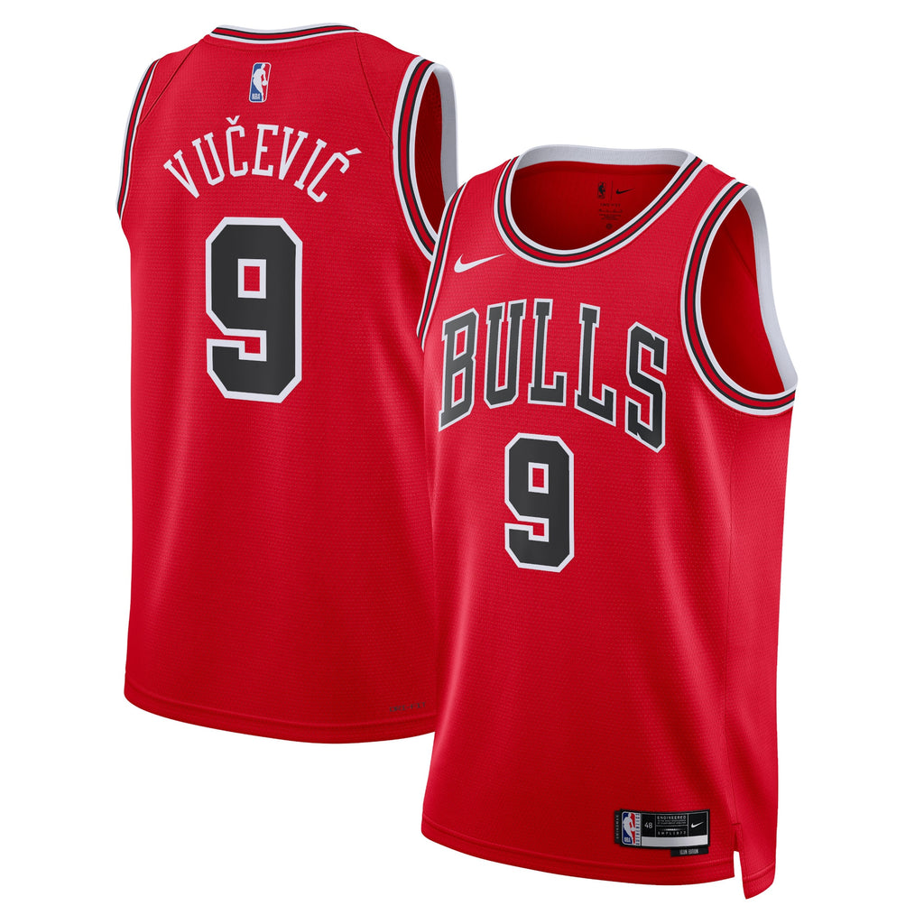 Chicago Bulls Nike Icon Edition Swingman Jersey - Red - Nikola Vučević - Unisex