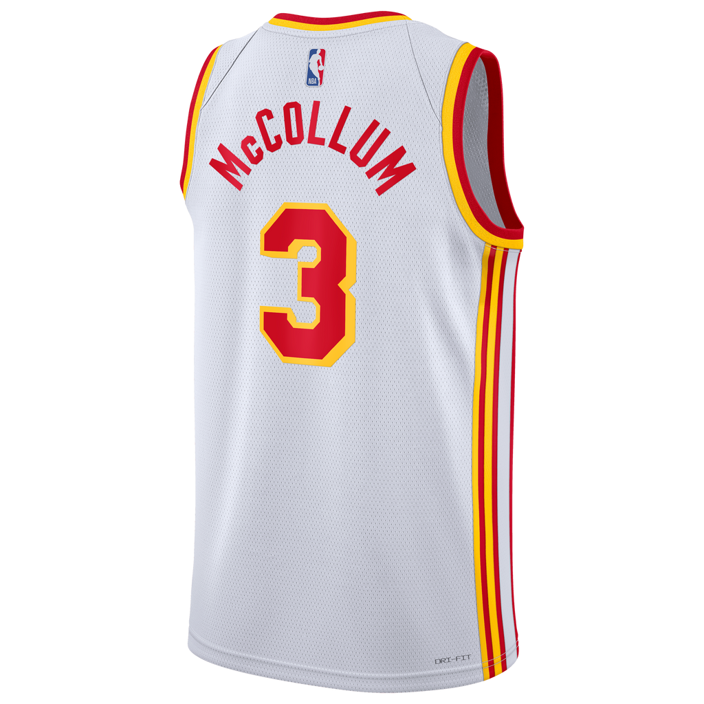 Atlanta Hawks Nike Association Edition Swingman Jersey - White - CJ McCollum - Unisex