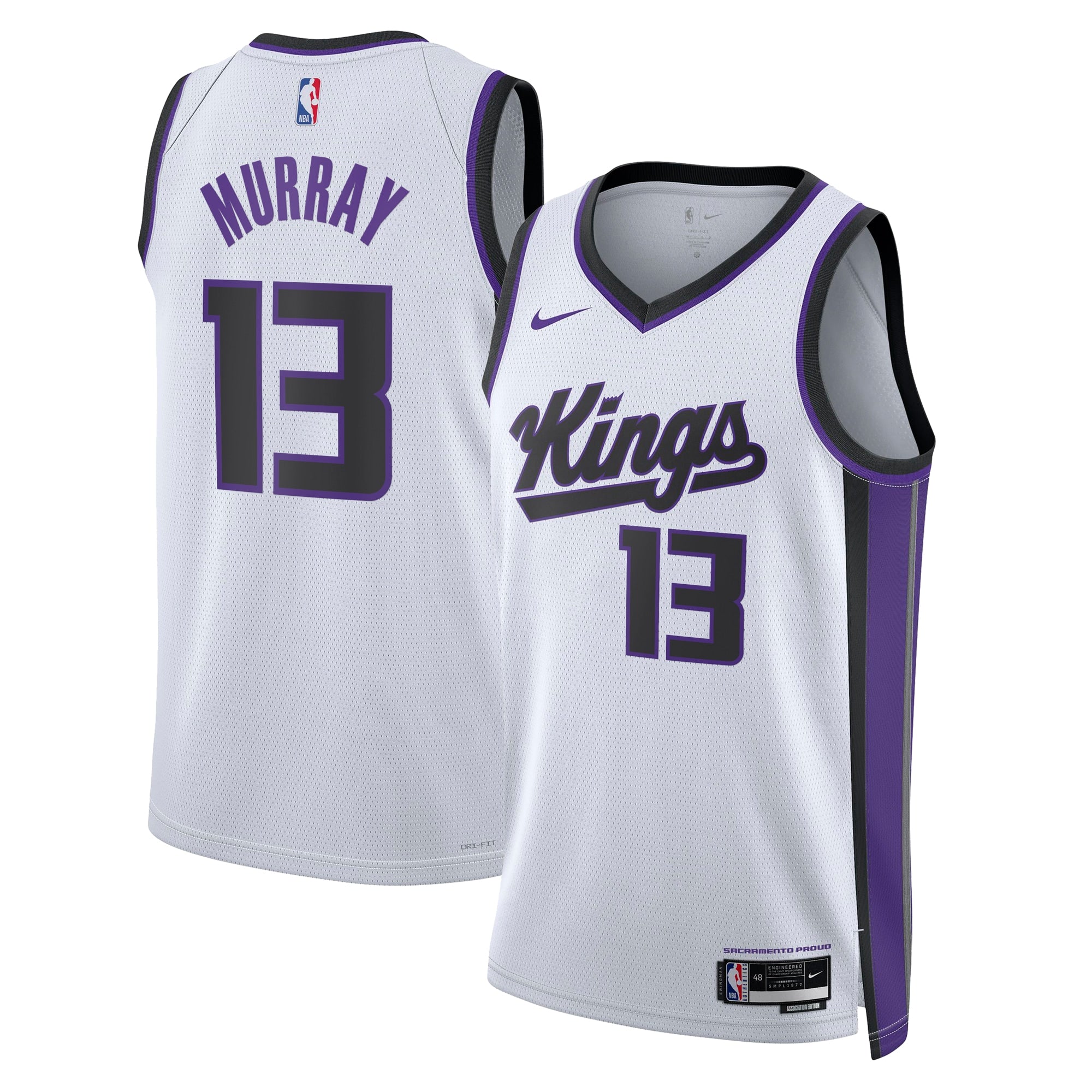 Sacramento Kings Nike Association Edition Swingman Jersey - White - Keegan Murray - Unisex