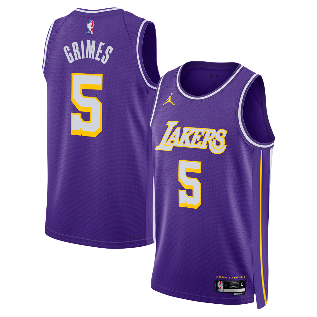 Los Angeles Lakers Jordan Brand Statement Edition Jersey - Purple - Quentin Grimes - Unisex