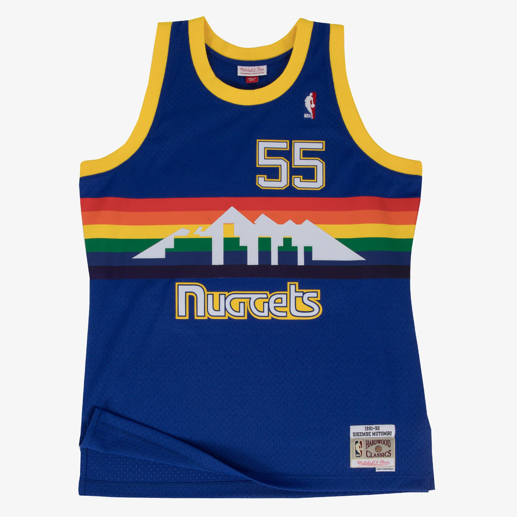 Denver Nuggets Mitchell & Ness Swingman Jersey Road Dikembe Mutombo 1991-92