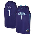 Charlotte Hornets Jordan Brand Statement Edition Swingman Jersey - Purple - LaMelo Ball - Youth