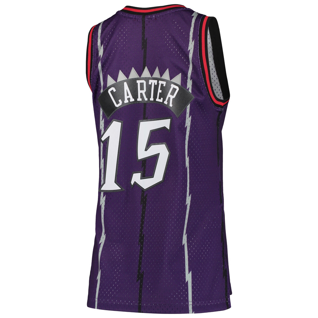 Women's Mitchell & Ness Vince Carter Purple Toronto Raptors 1998-99 Hardwood Classics Swingman Jersey