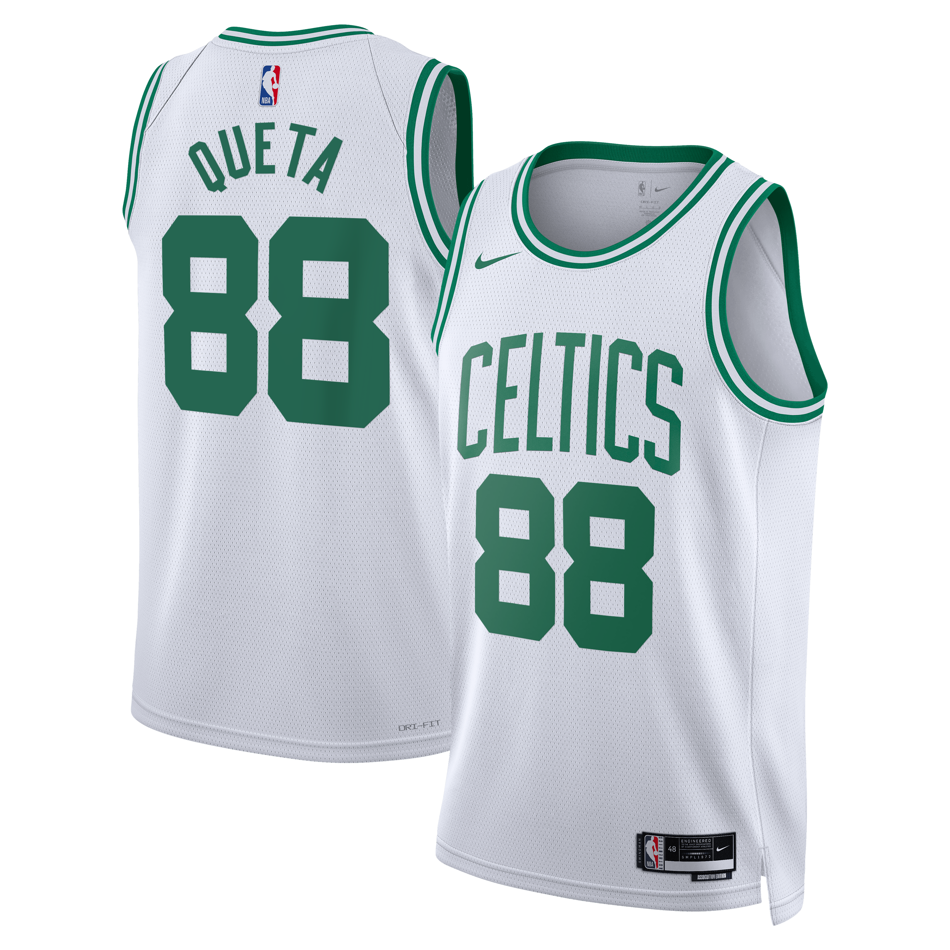 Boston Celtics Nike Association Edition Swingman Jersey - White - Neemias Queta - Unisex