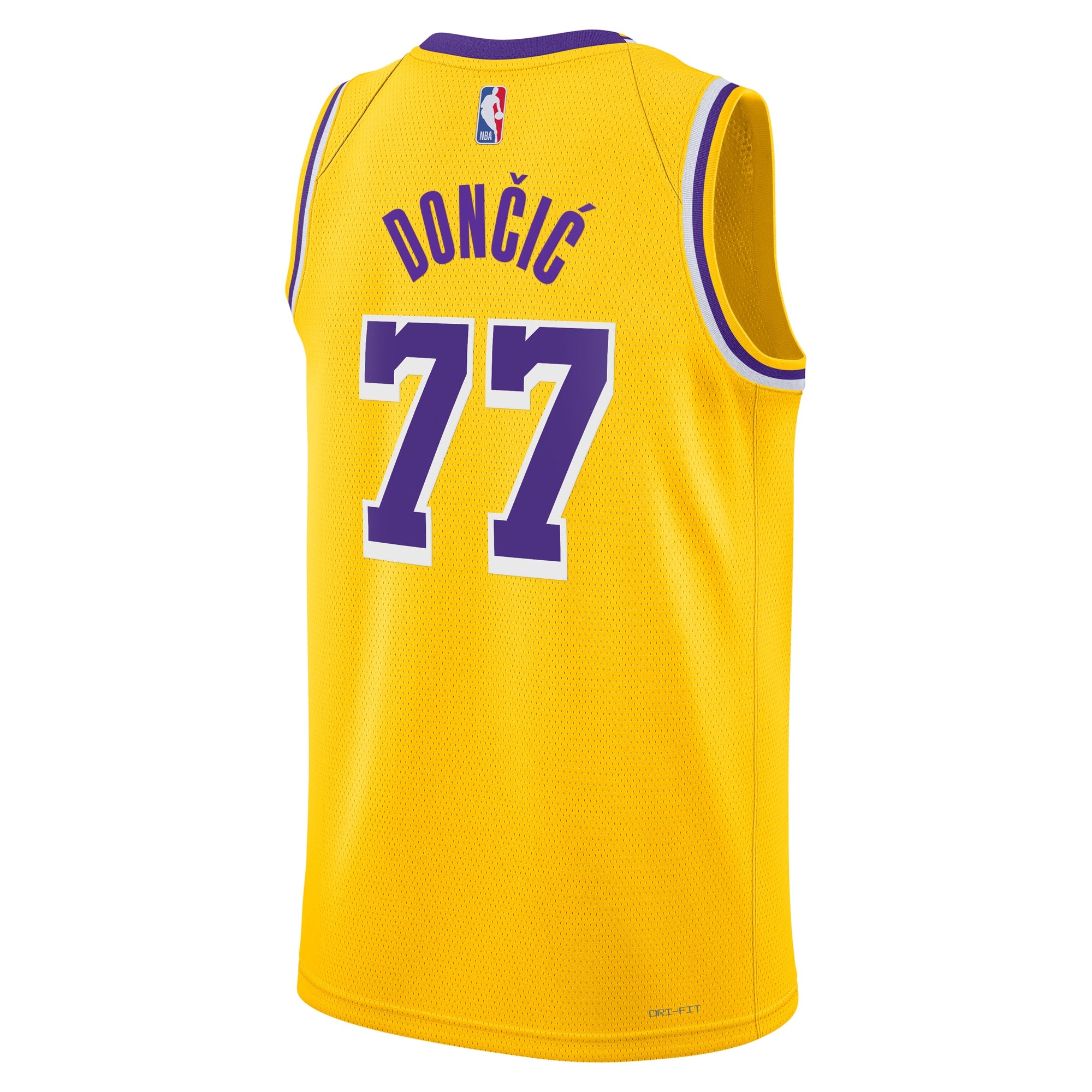 Los Angeles Lakers Nike Icon Edition Swingman Jersey - Gold - Luka Dončić - Unisex