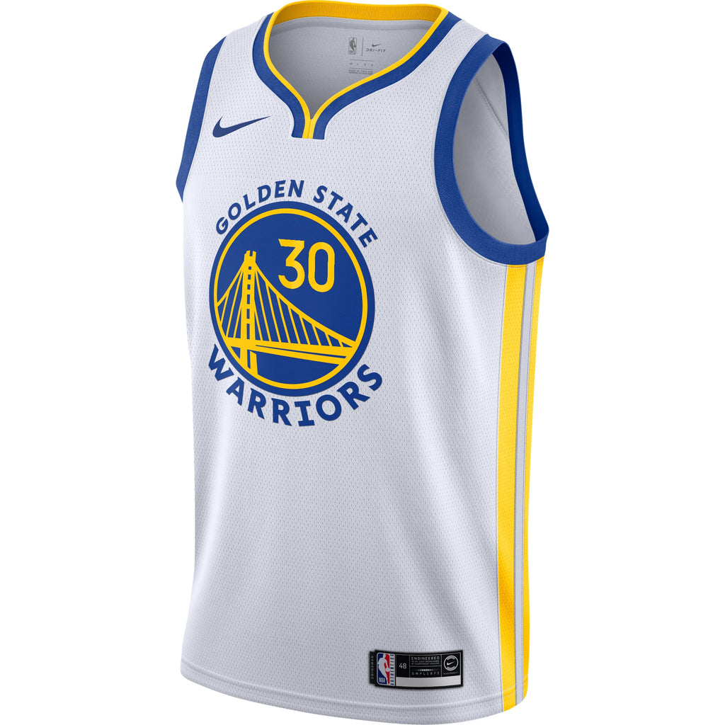 Golden State Warriors Nike Association Edition Swingman Jersey - White - Stephen Curry - Youth