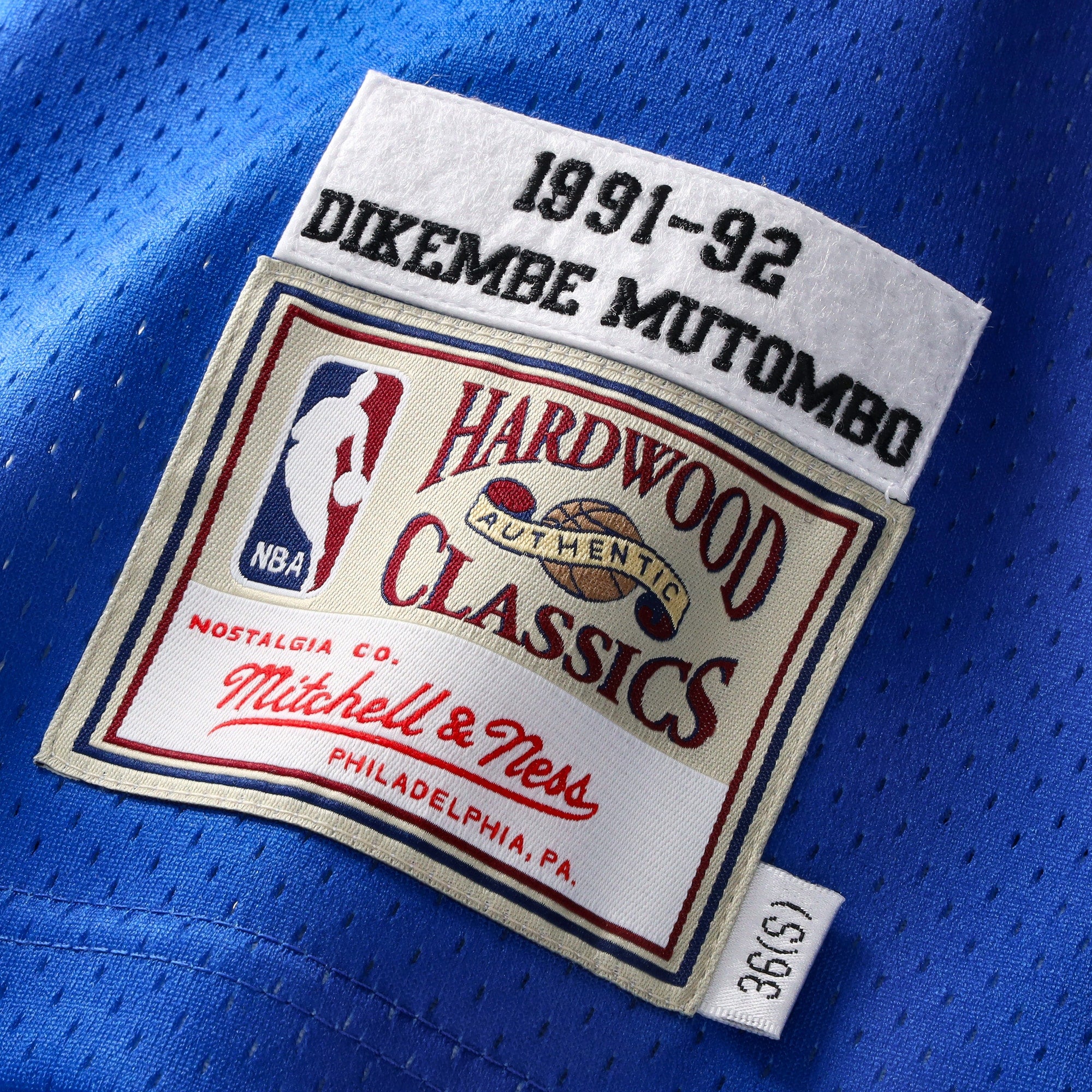 Denver Nuggets Mitchell & Ness Dikembe Mutombo Authentic Jersey - Royal Blue