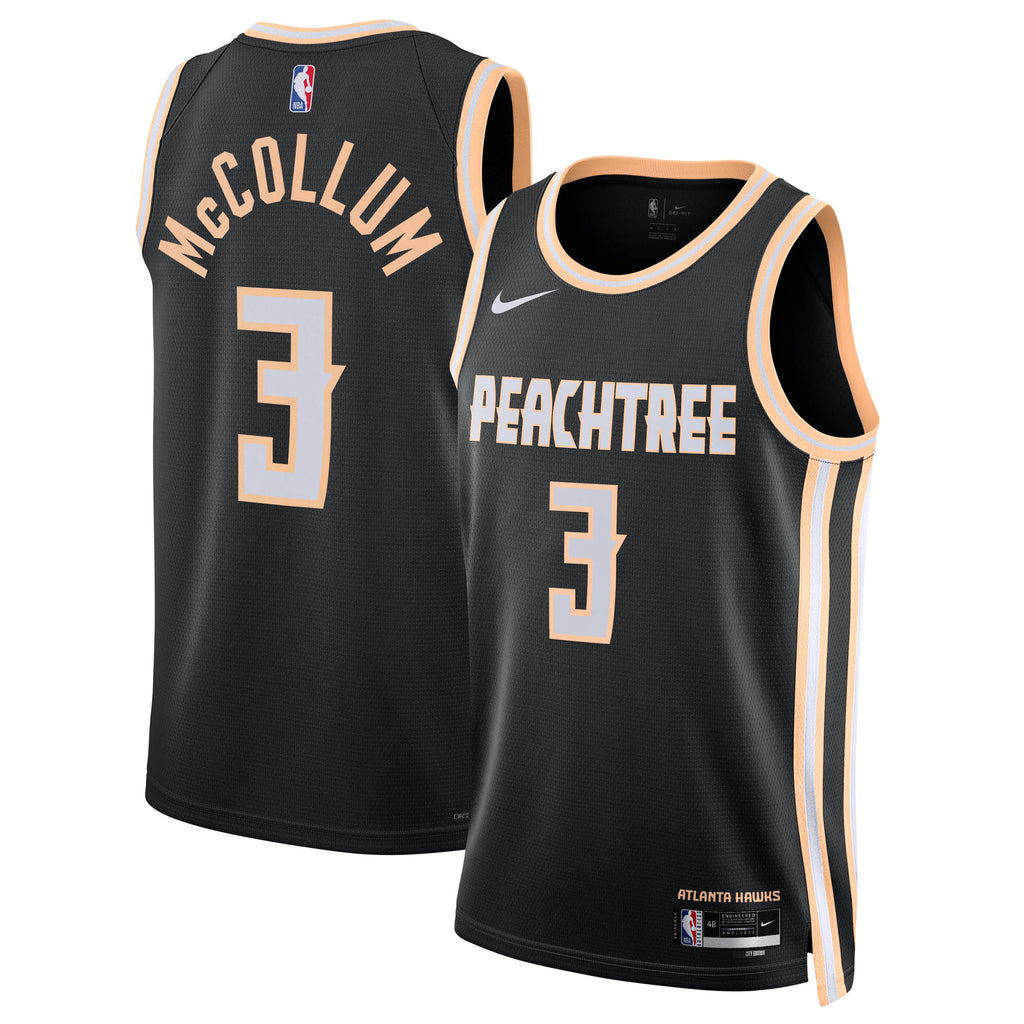 Nike Atlanta Hawks 2025/26 Nike City Edition Swingman Jersey - Black - CJ McCollum - Unisex