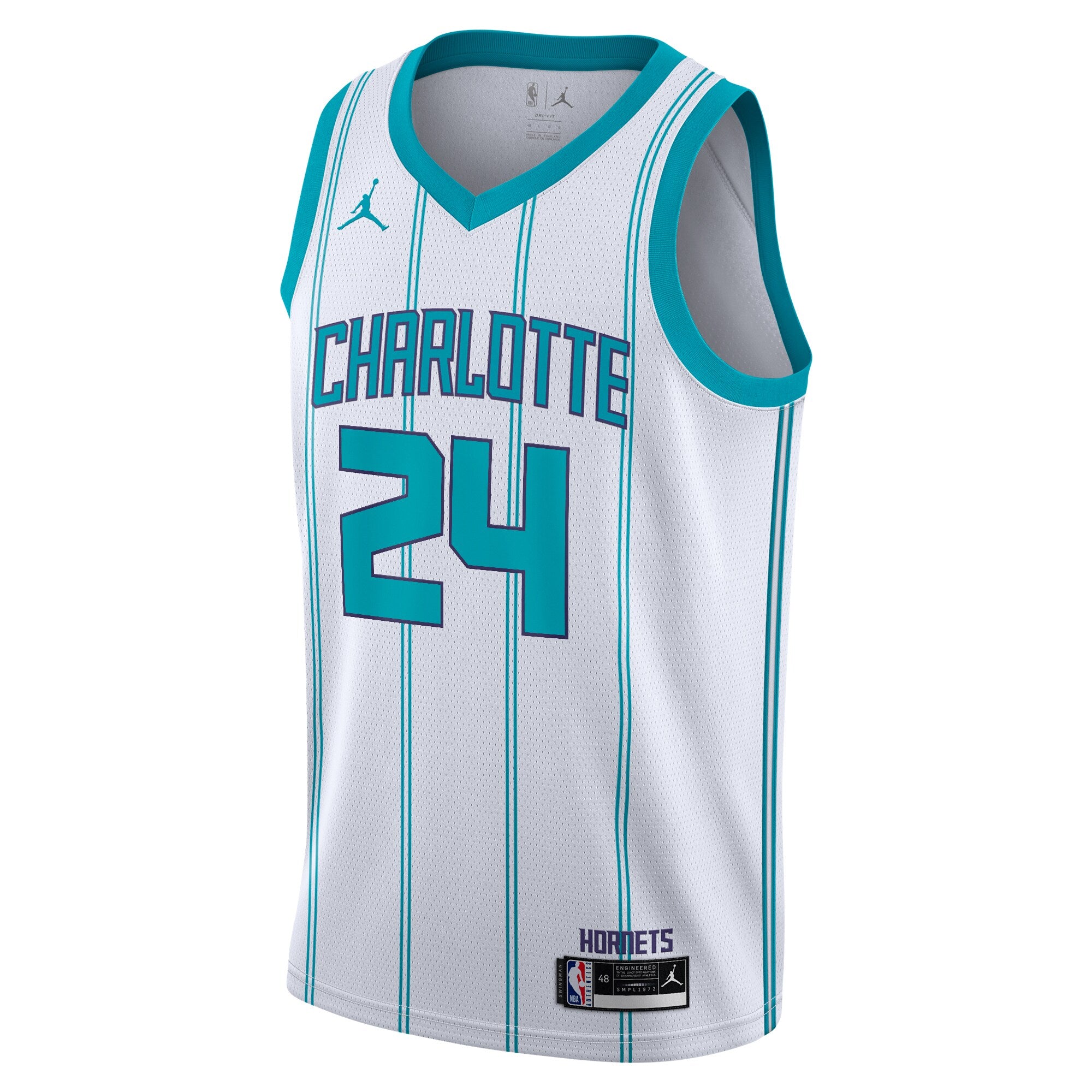 Charlotte Hornets Jordan Brand Association Edition Swingman Jersey - White - Brandon Miller - Youth