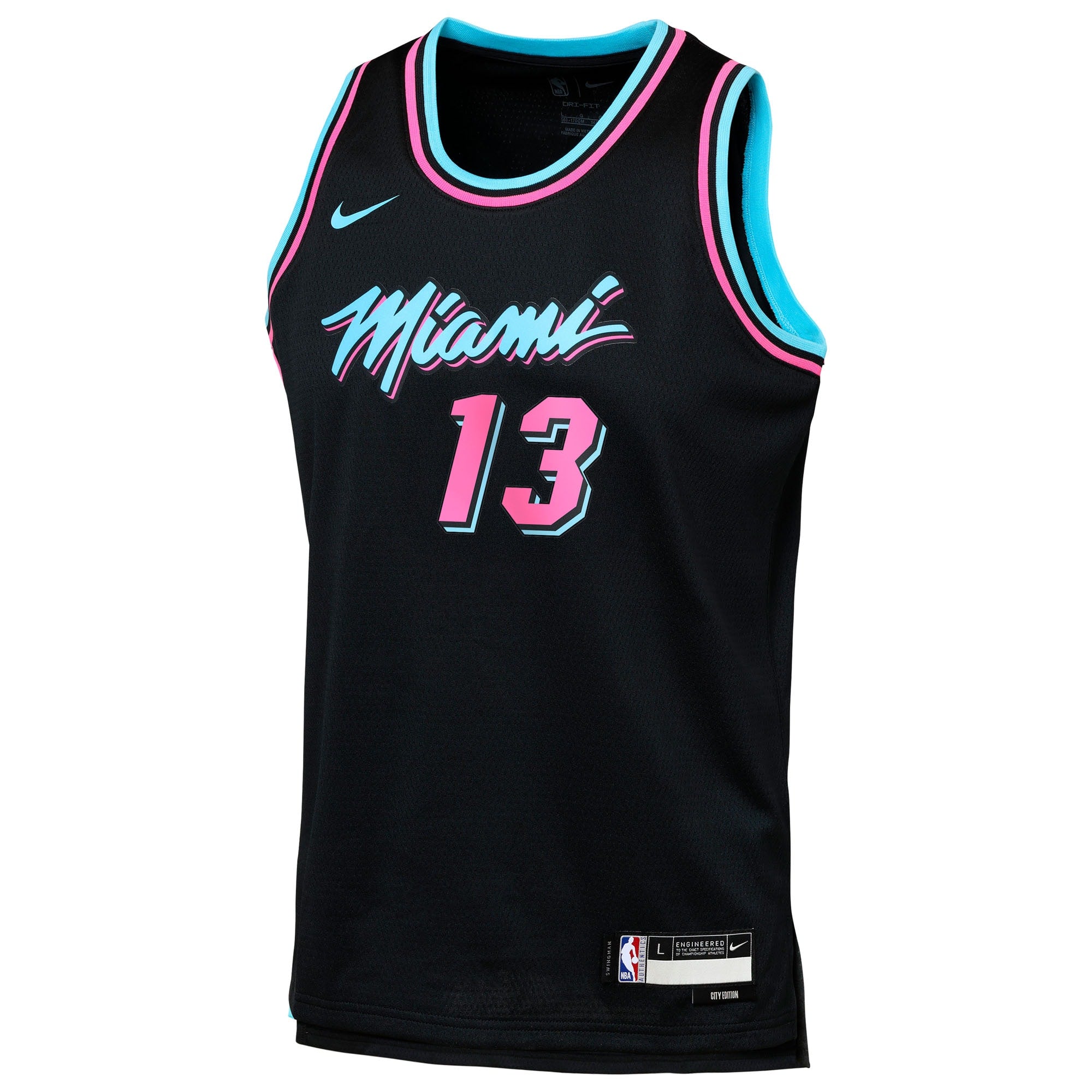 Miami Heat Nike 2025/26 City Edition Swingman Jersey - Black - Bam Adebayo - Youth