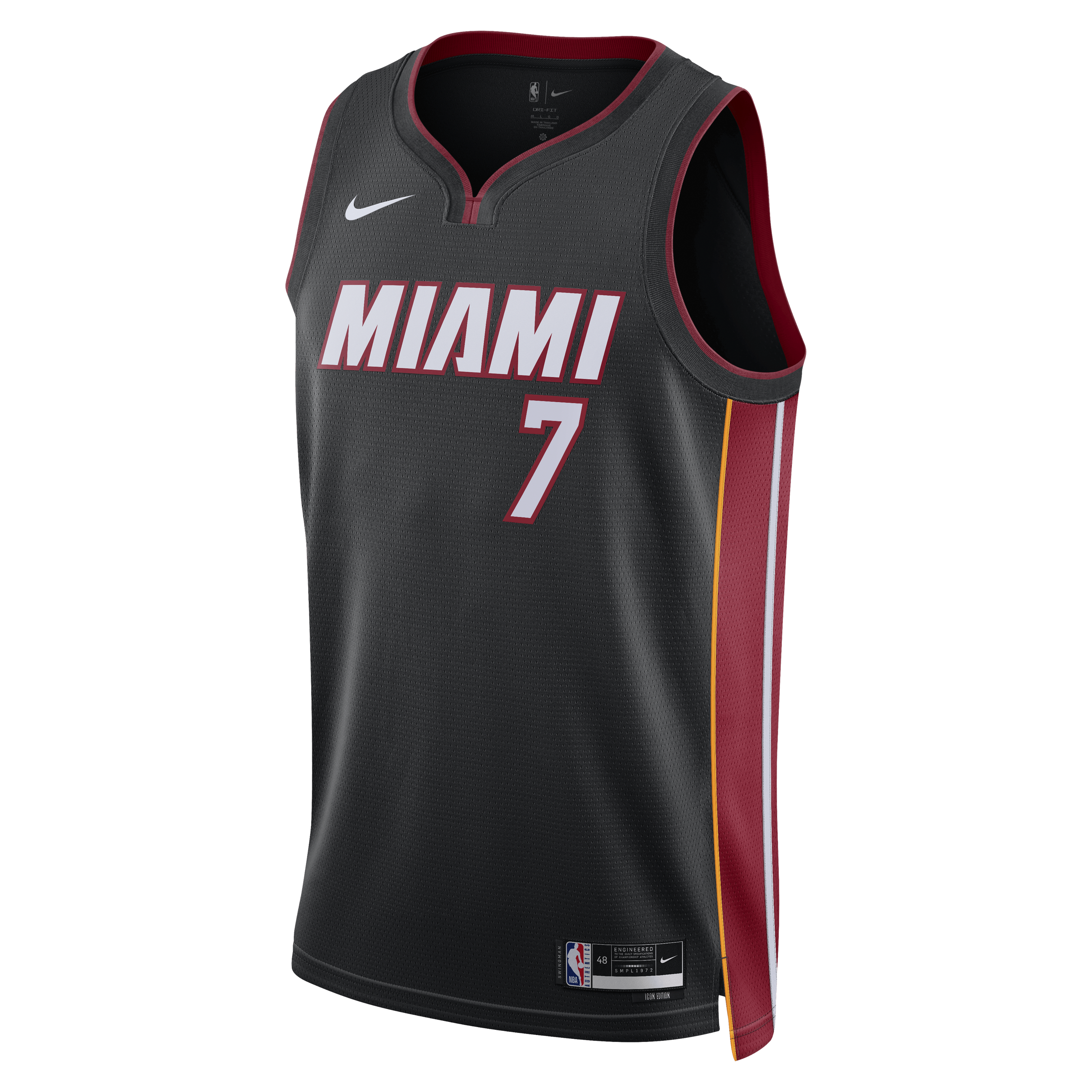 Miami Heat Nike Icon Edition Swingman Jersey - Black - Giannis Antetokounmpo - Unisex