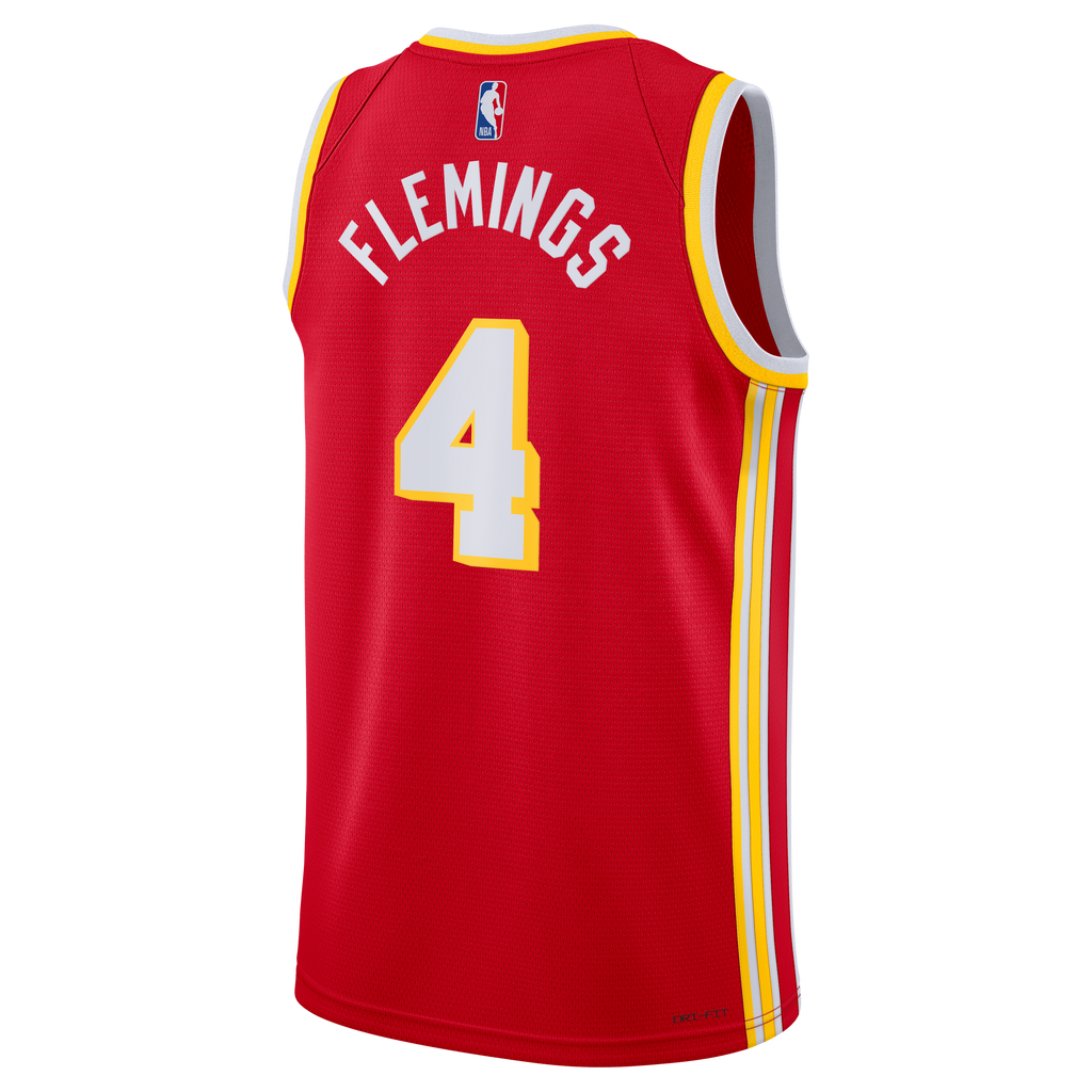 Atlanta Hawks Nike Icon Swingman Jersey - Red - Kingston Flemings - Unisex