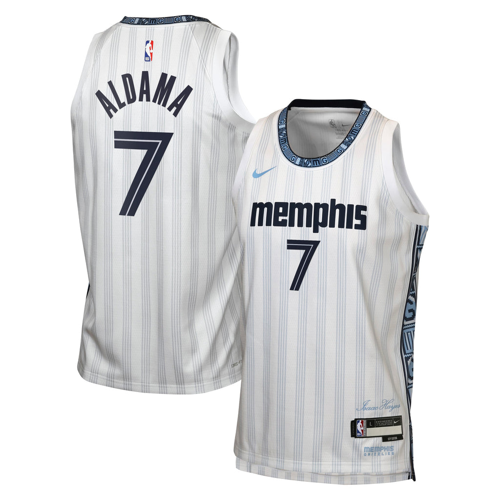 Memphis Grizzlies Nike 2025/26 City Edition Swingman Jersey - Gray - Santi Aldama - Youth