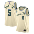 Milwaukee Bucks Nike 2025/26 City Edition Swingman Jersey - Cream - Gary Trent Jr. - Unisex
