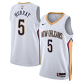 New Orleans Pelicans Nike Association Edition Swingman Jersey - White - Dejounte Murray - Unisex