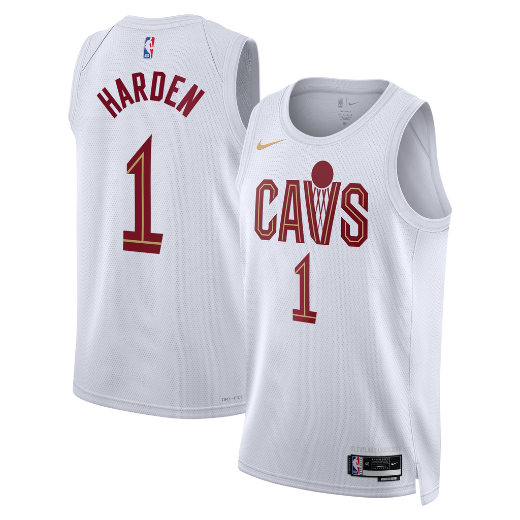Cleveland Cavaliers Nike Association Edition Swingman Jersey - White - James Harden - Unisex