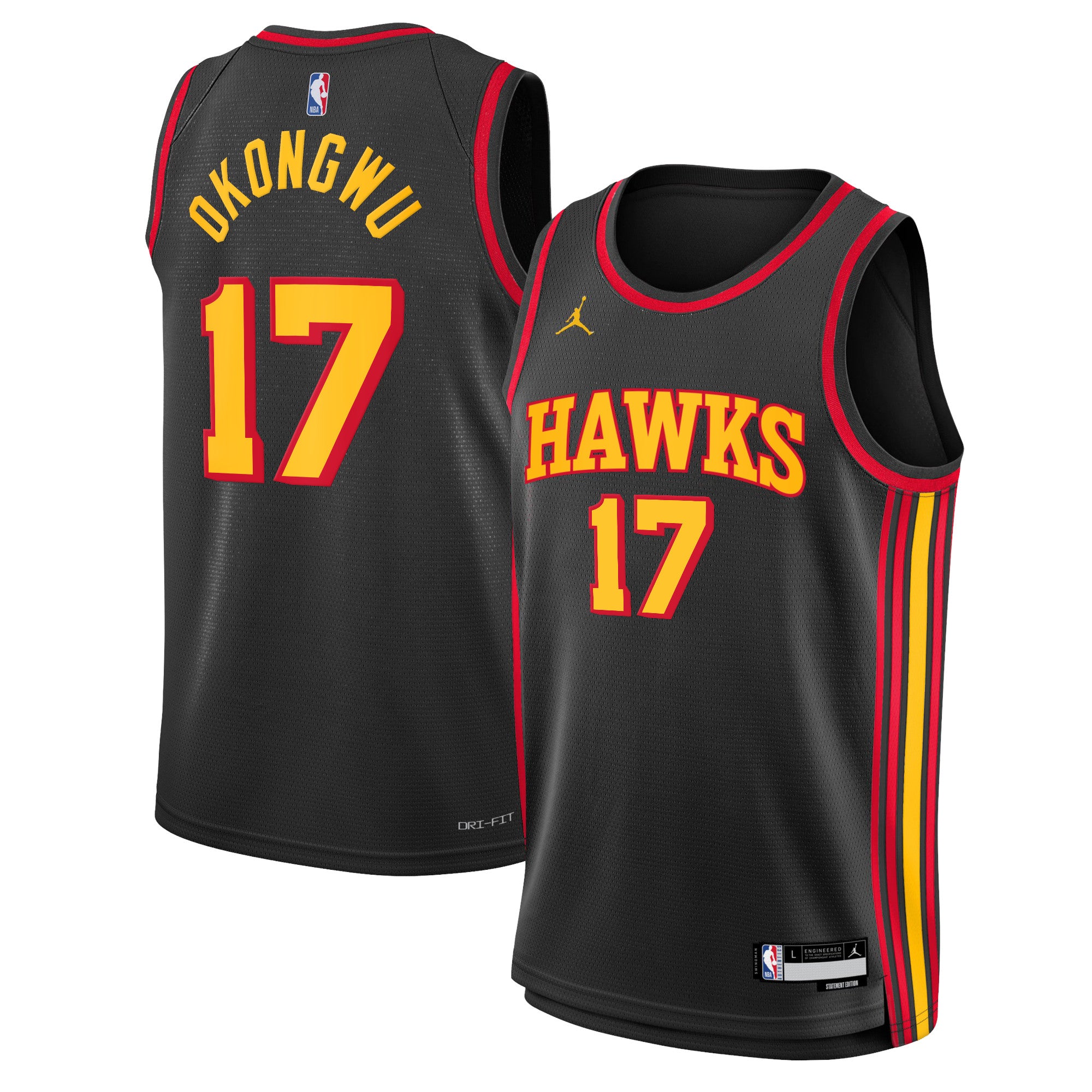 Atlanta Hawks Jordan Statement Edition Swingman Jersey 22 - Black - Onyeka Okongwu - Youth