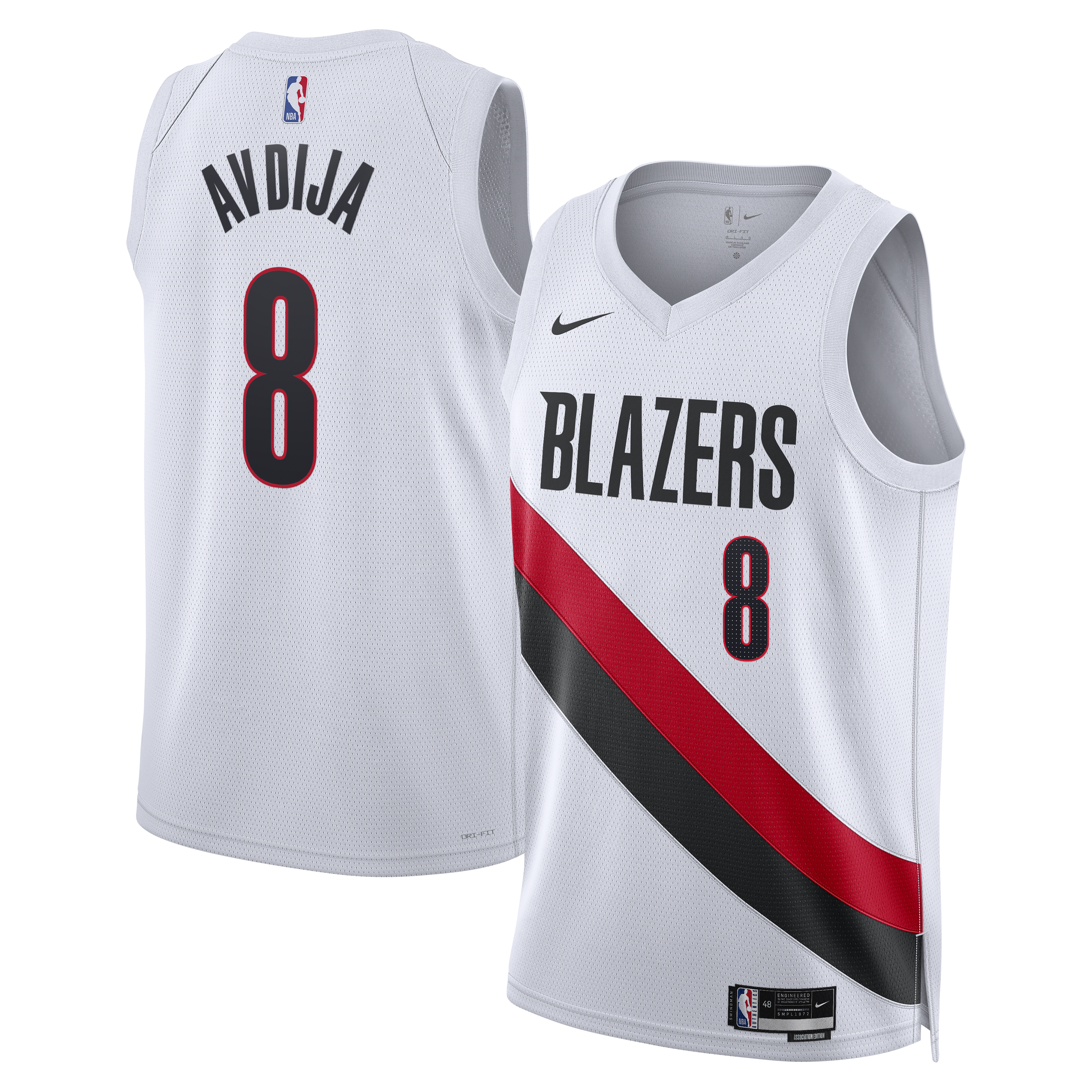 Portland Trail Blazers Nike Replica Association Edition Swingman Jersey - White - Deni Avdija - Unisex