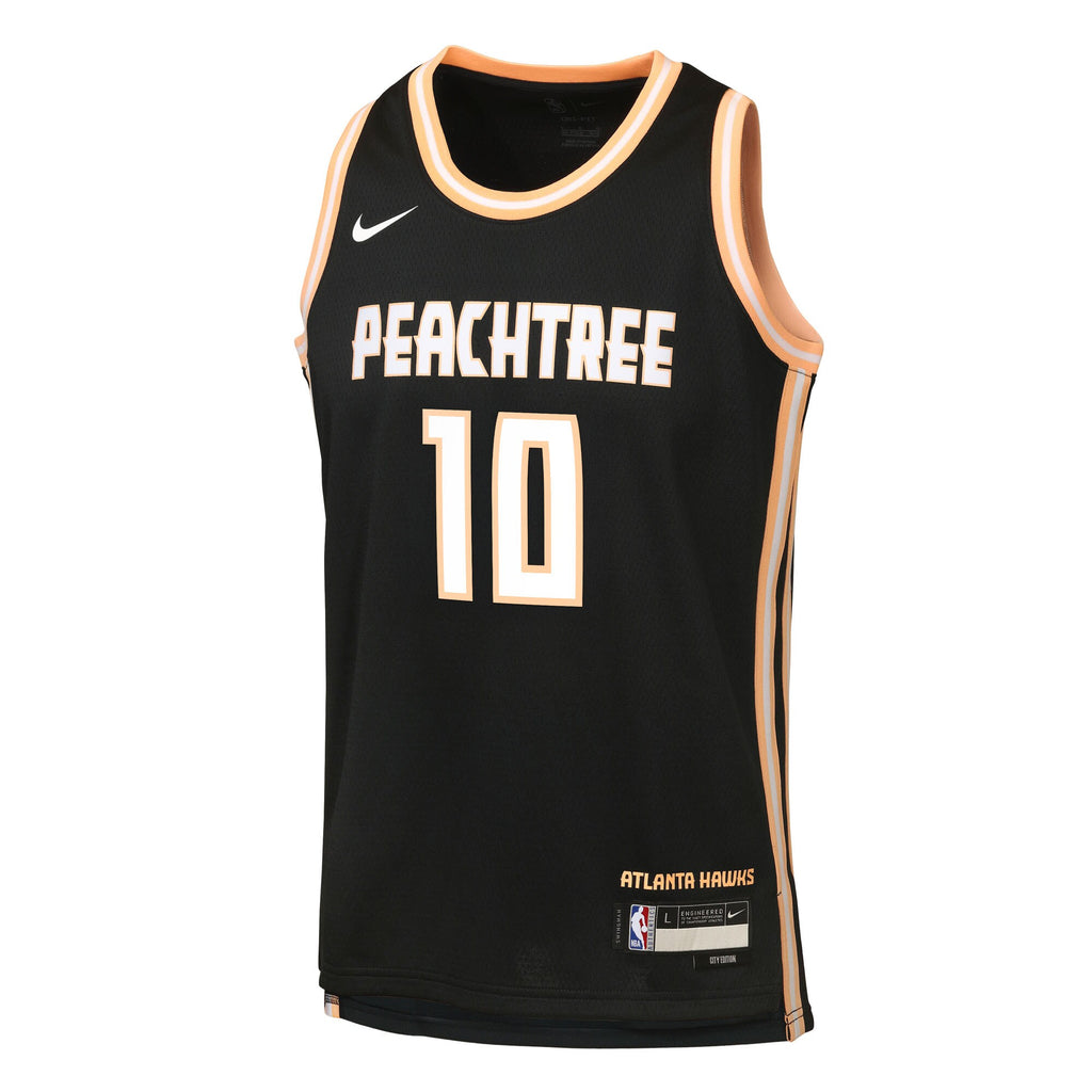 Atlanta Hawks Nike 2025/26 City Edition Swingman Jersey - Black - Zaccharie Risacher - Youth