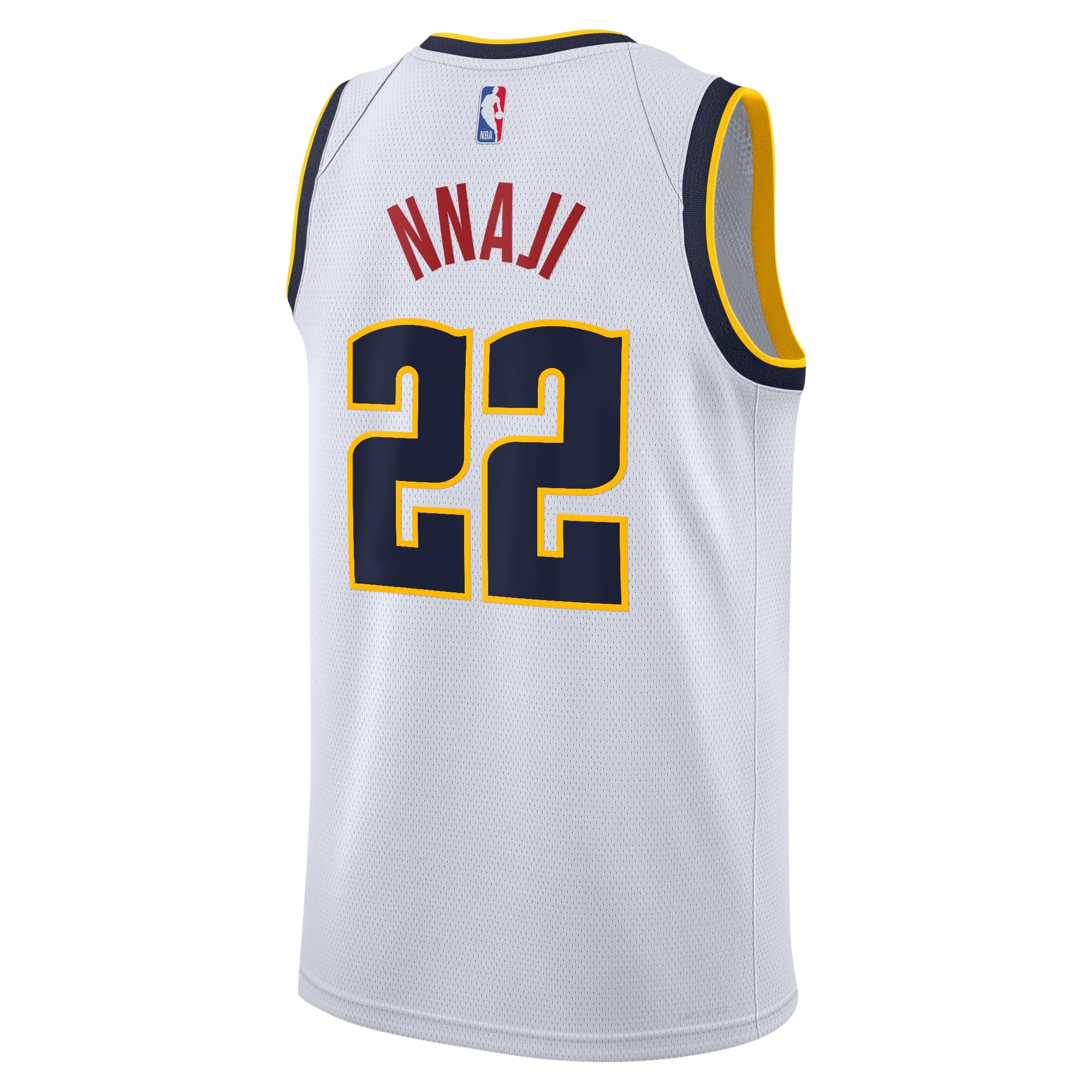Denver Nuggets Nike Association Swingman Jersey - White - Zeke Nnaji - Youth