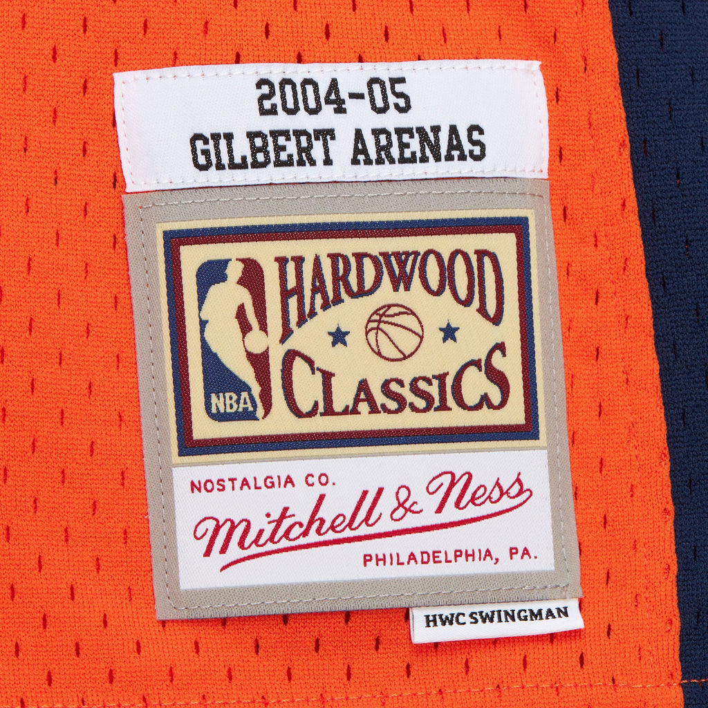 Washington Bullets Mitchell & Ness Gilbert Arenas 2004 Alternate Authentic Jersey - Orange