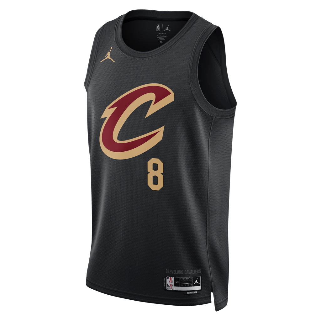 Cleveland Cavaliers Jordan Brand Statement Edition Swingman Jersey - Black - Dennis Schröder - Unisex