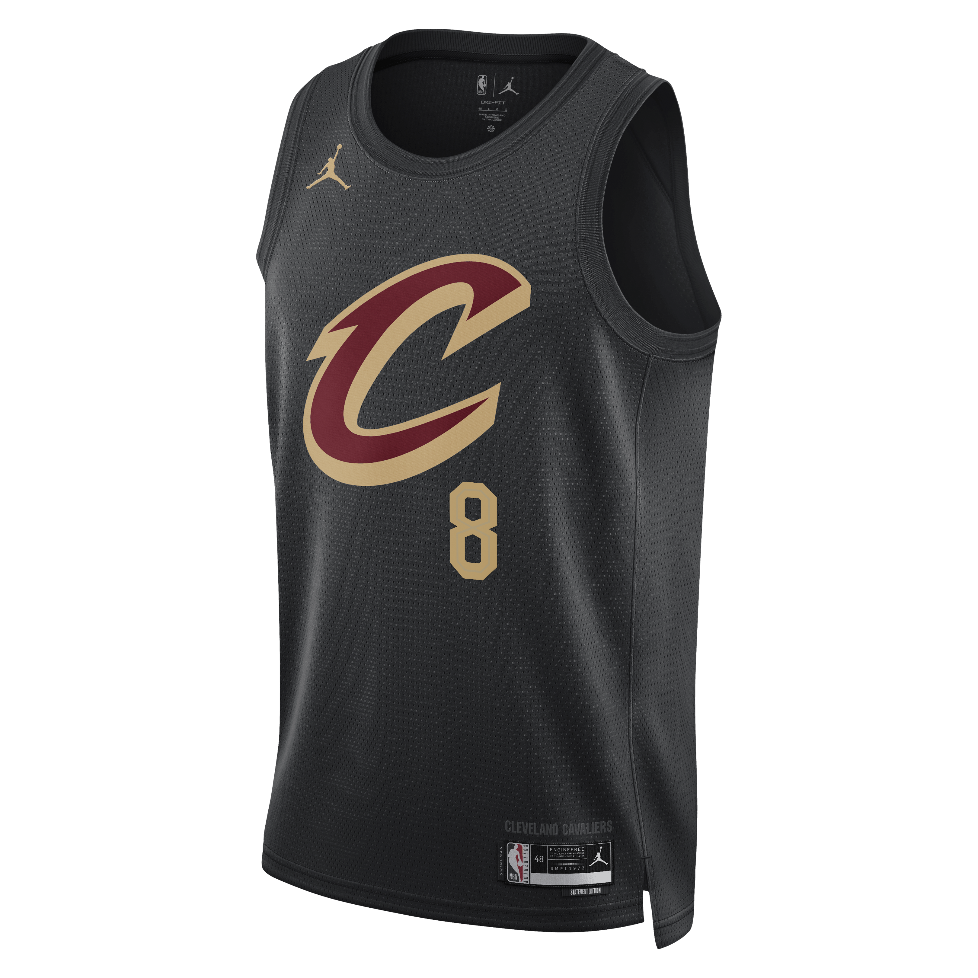 Cleveland Cavaliers Jordan Brand Statement Edition Swingman Jersey - Black - Dennis Schröder - Unisex