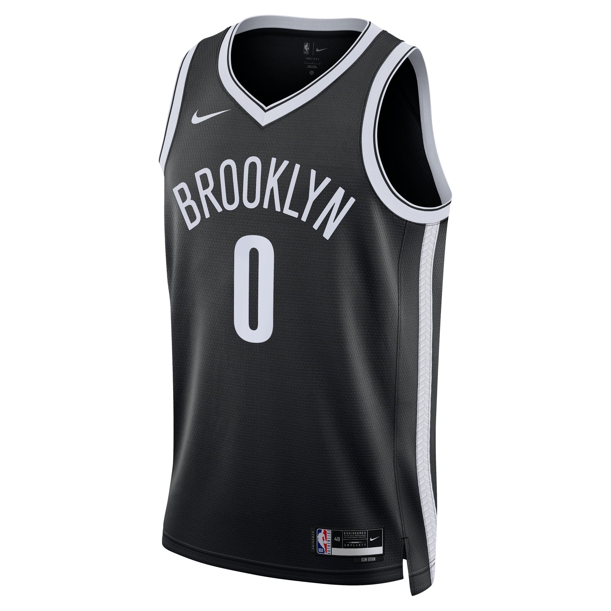 Brooklyn Nets Nike Icon Swingman Jersey - Black - Mikel Brown Jr. - Unisex